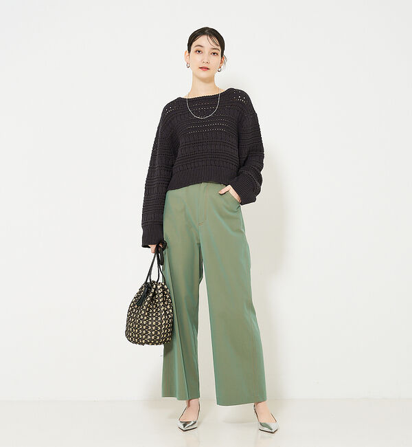 qualite「リンクスアイレットニット」|ニット・セーター|