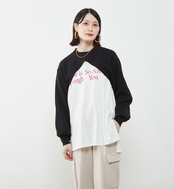 Soffitto「短丈レイヤードニット」|ニット・セーター|