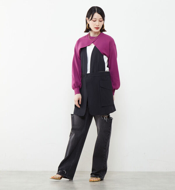 Soffitto「短丈レイヤードニット」|ニット・セーター|