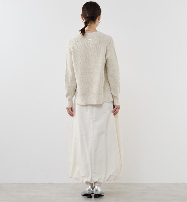 Soffitto「コットン片畦編みネップニット」|ニット・セーター|
