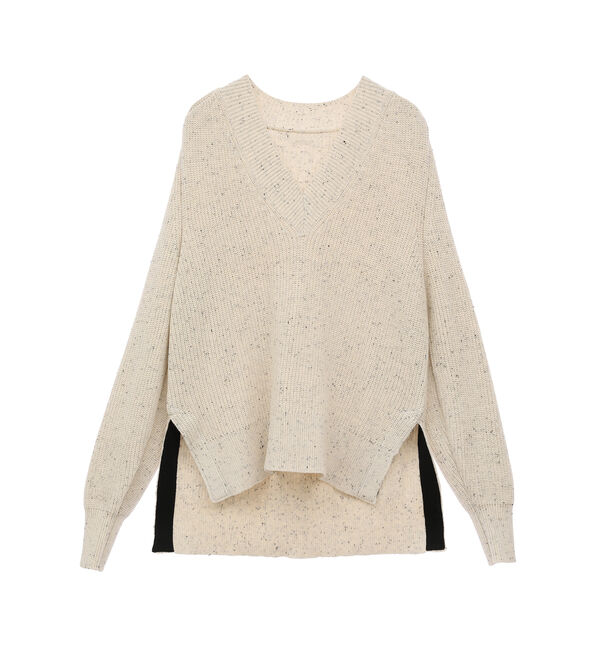Soffitto「コットン片畦編みネップニット」|ニット・セーター|