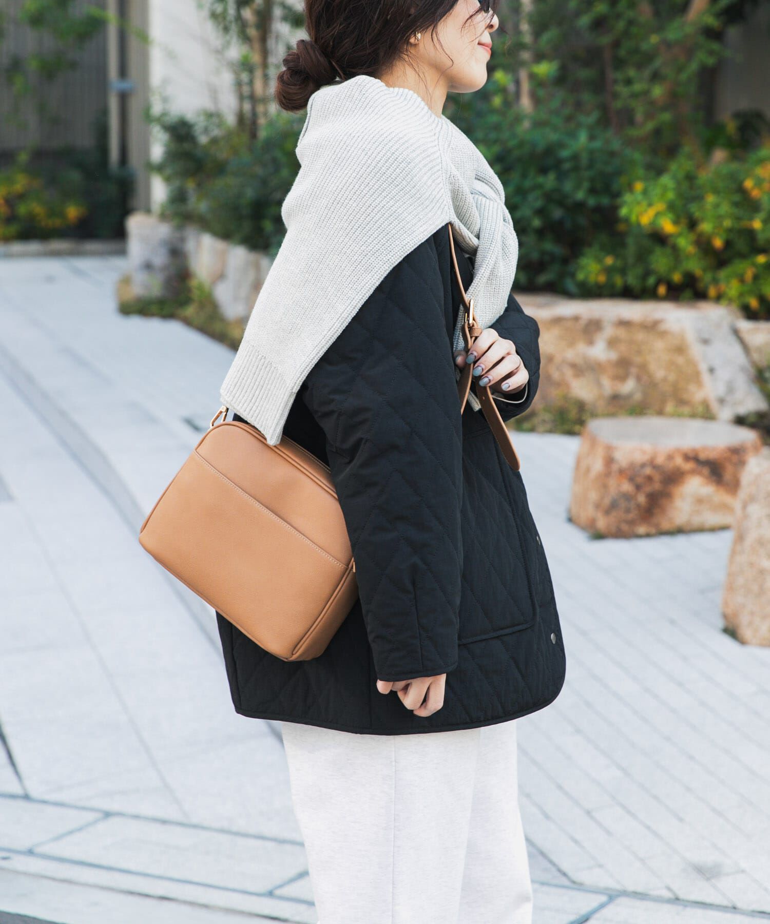 URBAN RESEARCH DOORS「『撥水』カポックキルトミドルジャケット」|ダウン|