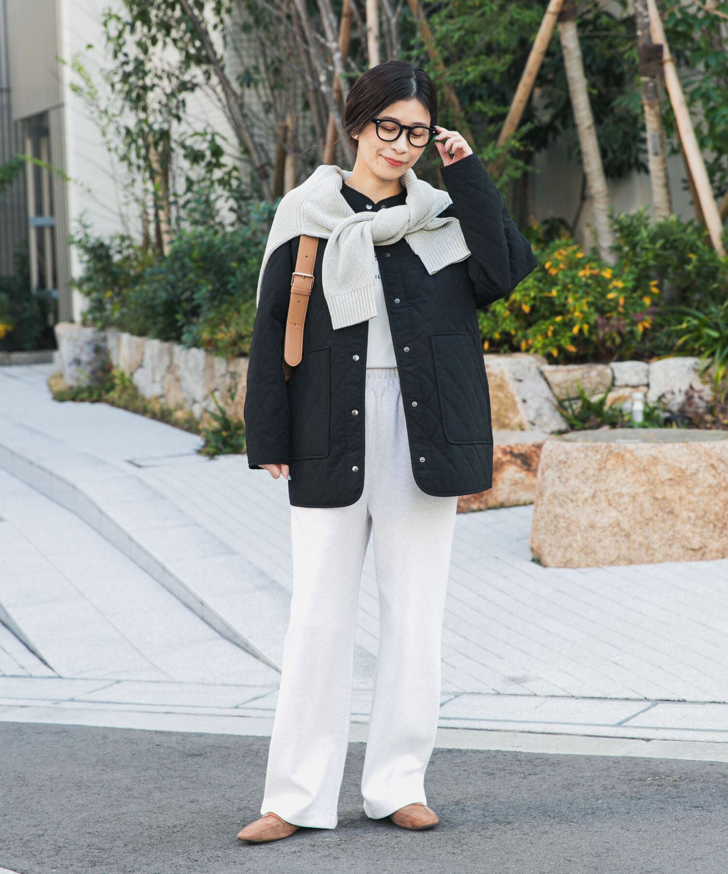 URBAN RESEARCH DOORS「『撥水』カポックキルトミドルジャケット」|ダウン|