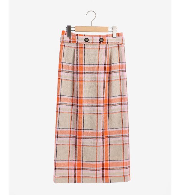 le.coeur blanc「MANTECO チェックハイウエストスカート」|タイト|