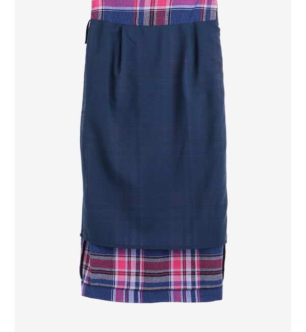 le.coeur blanc「MANTECO チェックハイウエストスカート」|タイト|