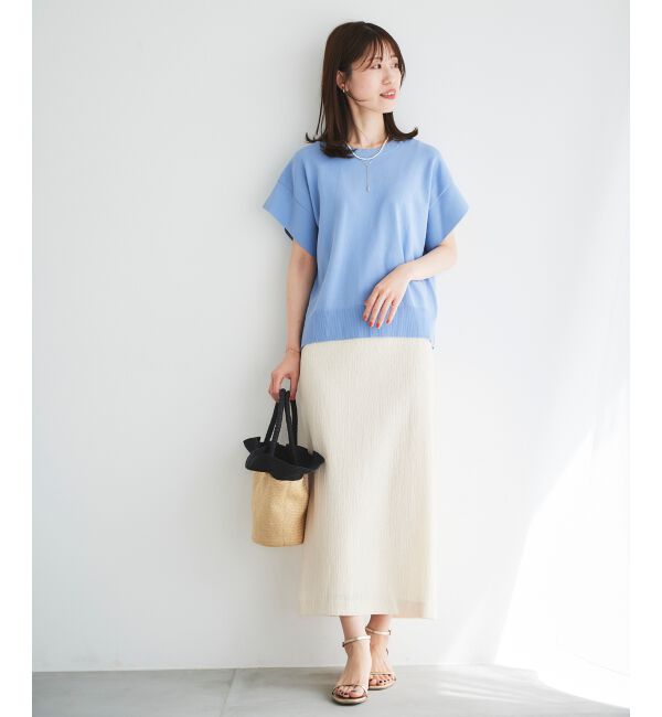 le.coeur blanc「ふくれジャガードタイトスカート」|タイト|