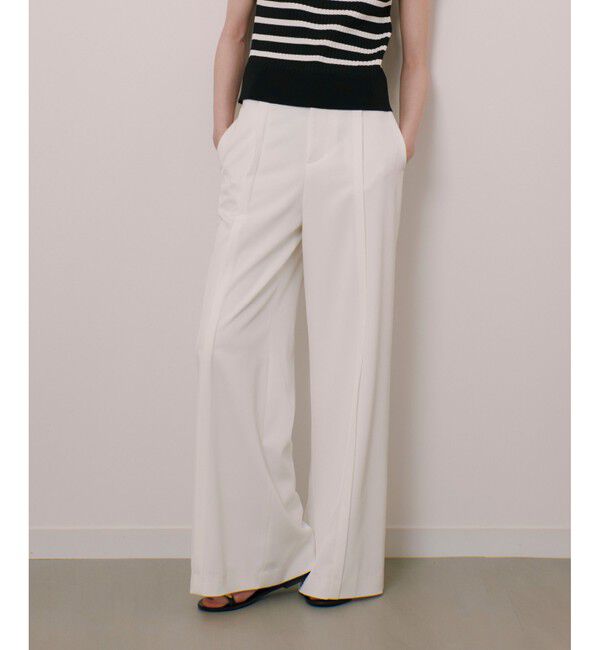 LOULOU WILLOUGHBY「【LOULOU WILLOUGHBY】タックステッチワイドパンツ」|その他|オフホワイト