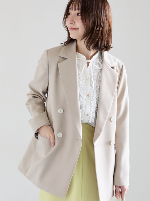 Te chichi「デタッチベルトテーラードジャケット《2026 spring catalog item》」|その他|ベージュ