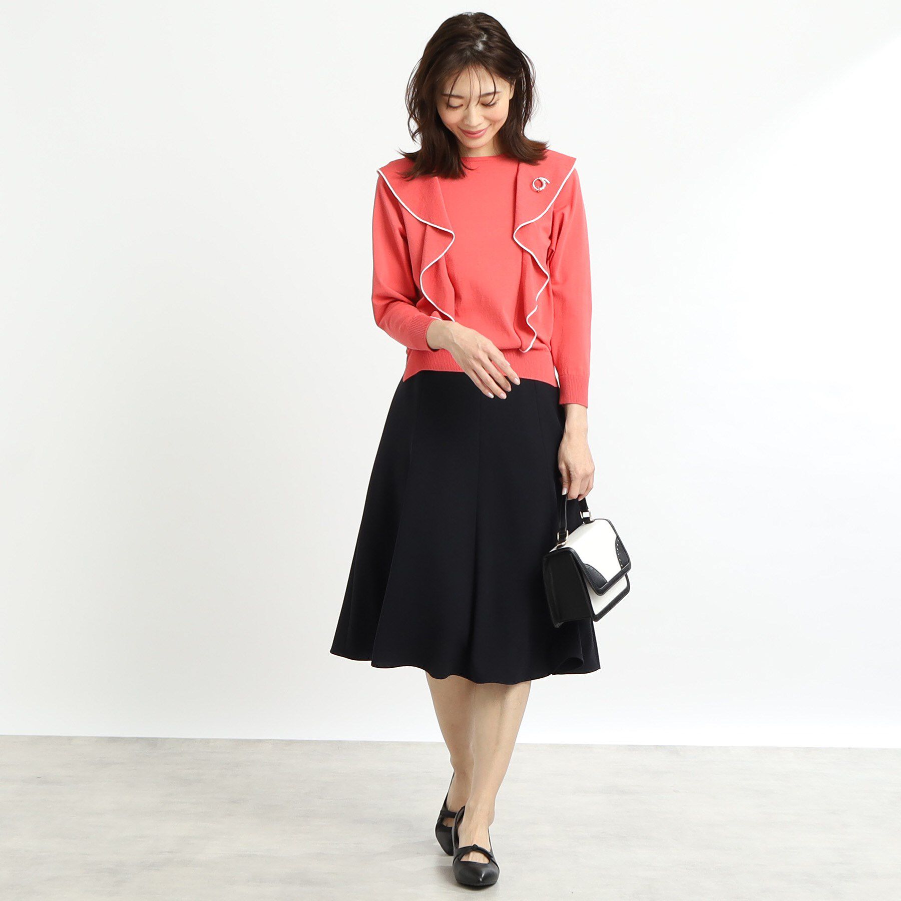 Reflect「【セットアップ可能】バックサテンフレアスカート」|スカート|