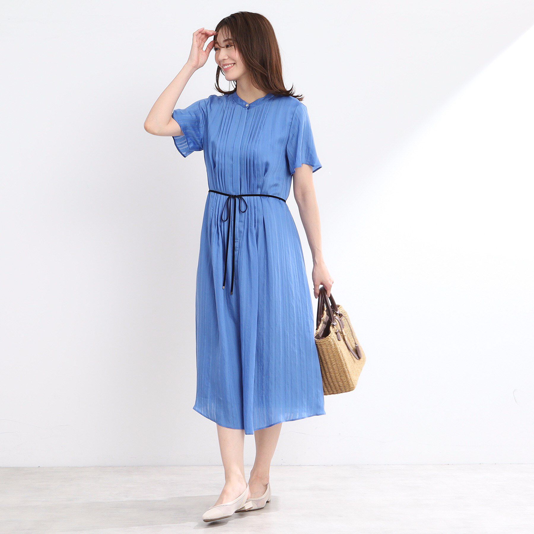 Reflect「【夏SALE／手洗い可】シャドーボーダーワンピース」|ワンピース|