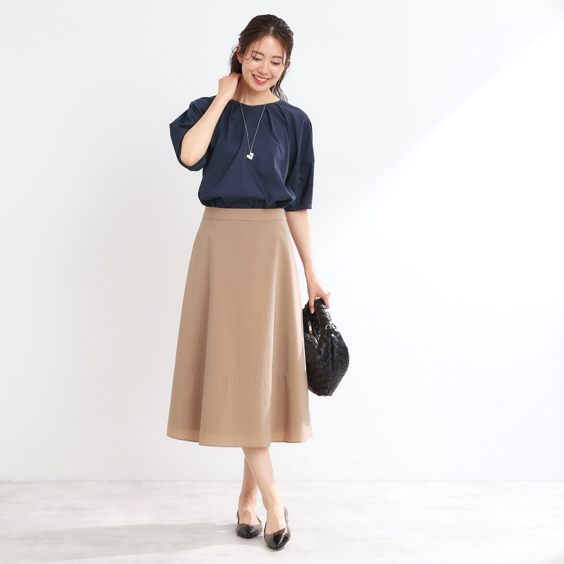 Reflect「【マシンウォッシュ可】キレイめラグランスリーブジャージ」|Tシャツ・カットソー|