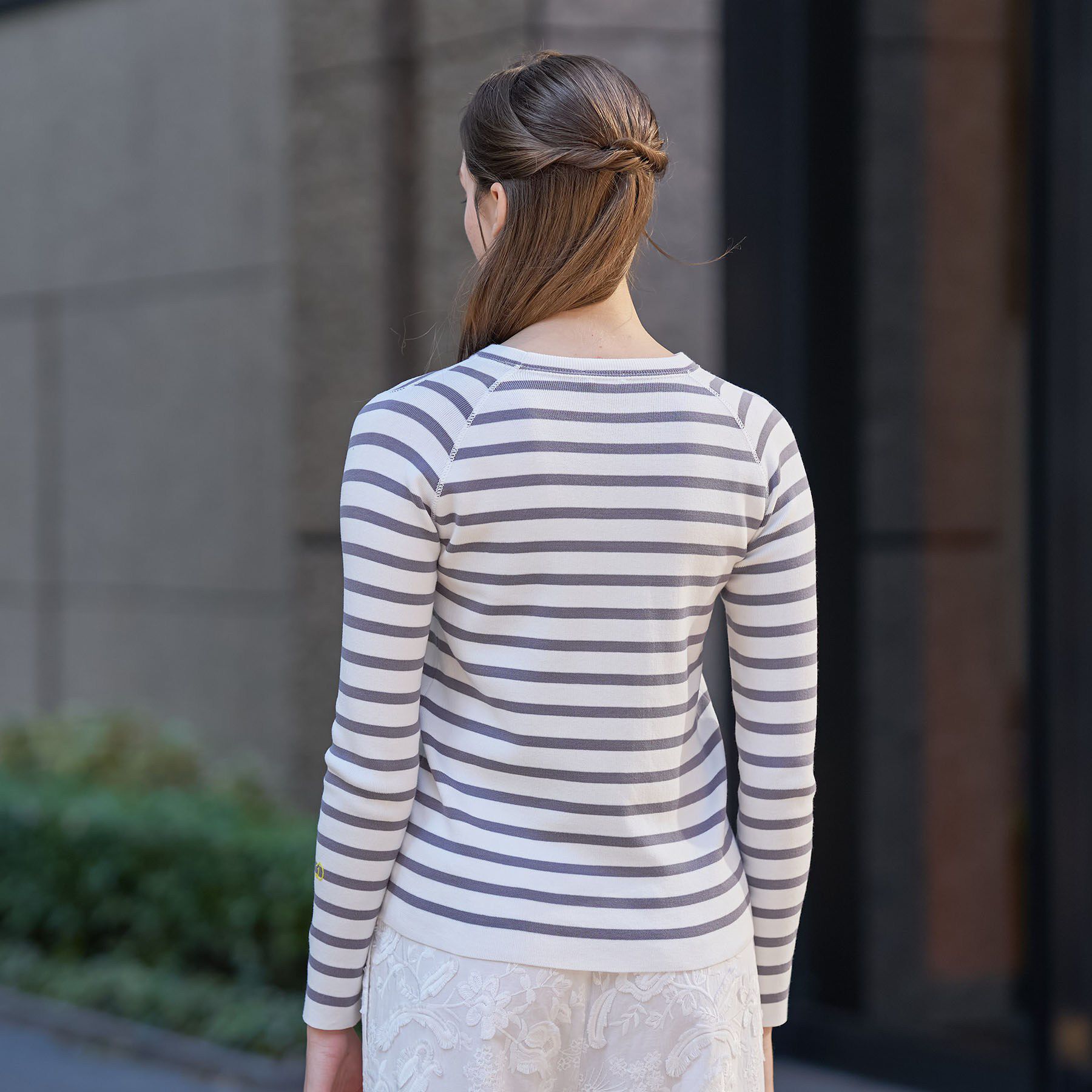 DRESSTERIOR「コットンフルニードルボーダー」|ニット・セーター|