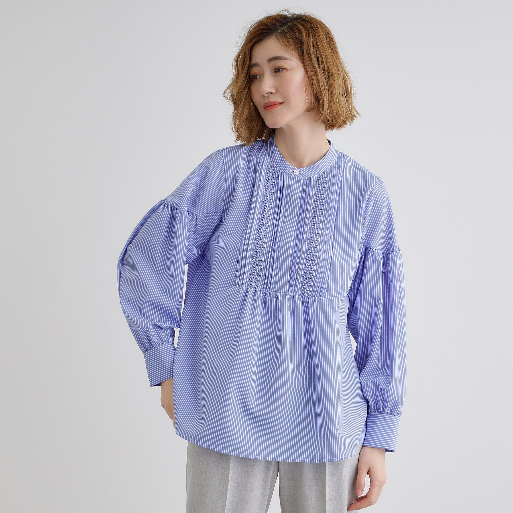 grove「ピンタックボリュームスリーブブラウス」|シャツ・ブラウス|