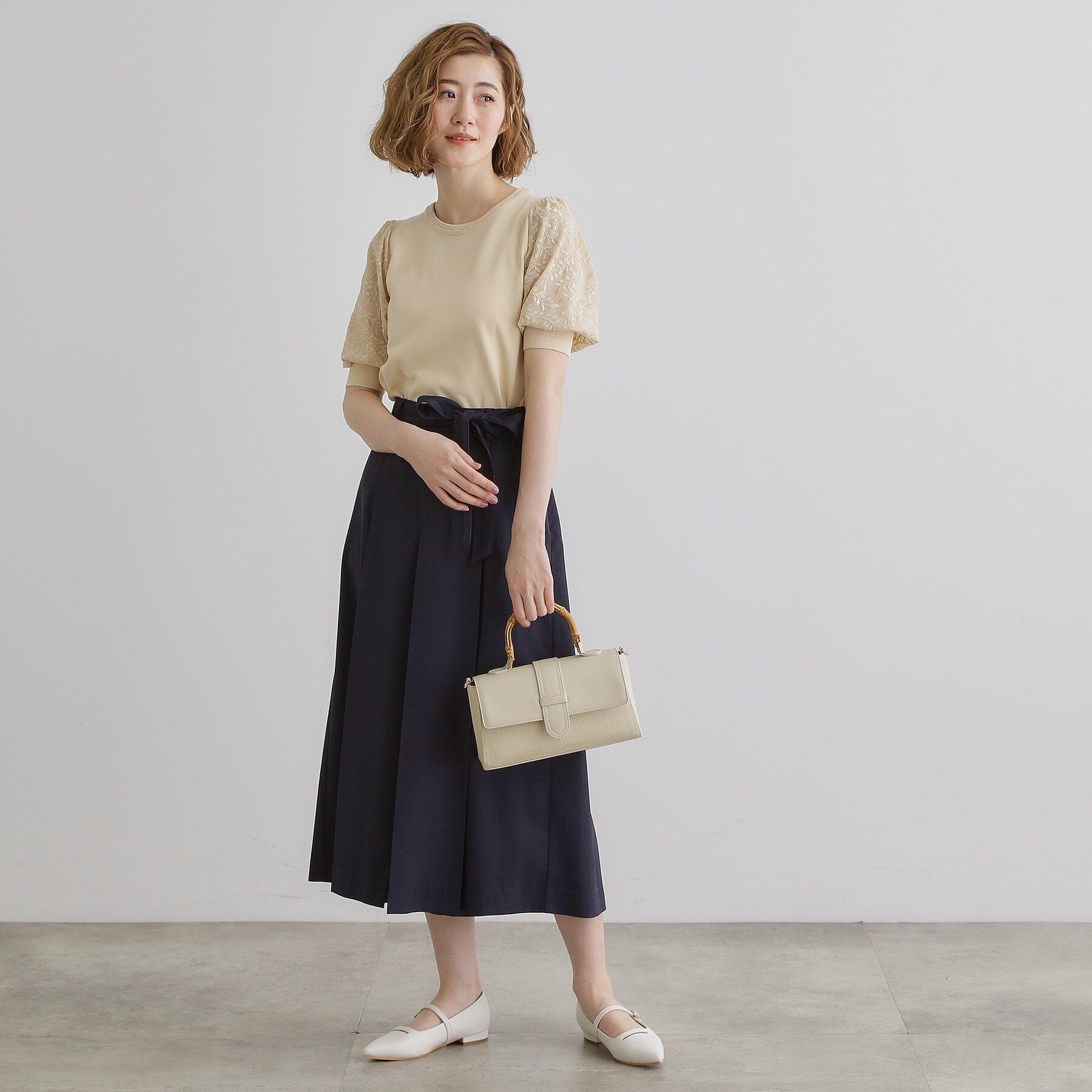 grove「【雑誌掲載】フラップバンブーハンドル2WAYトート」|ハンドバッグ|