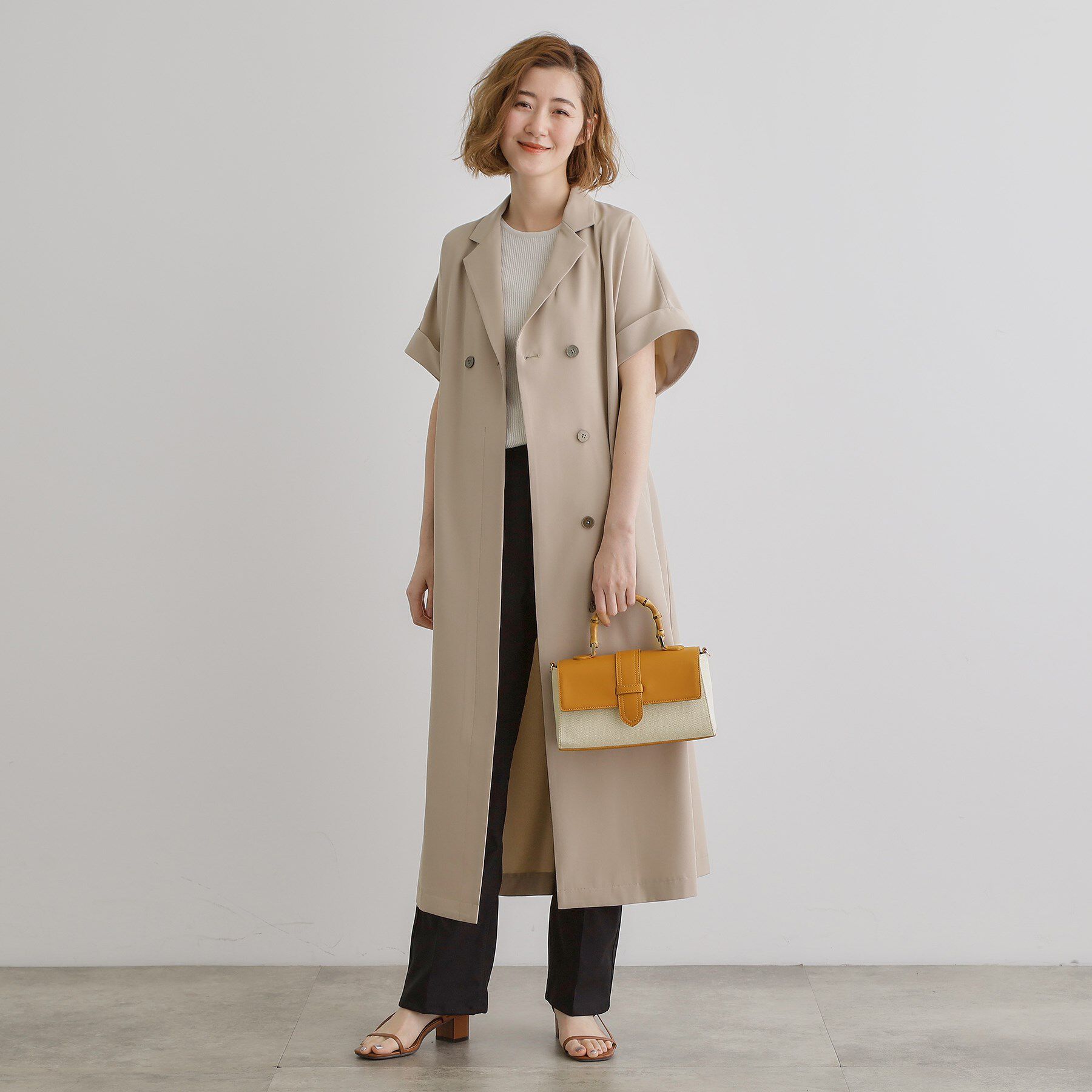 grove「【雑誌掲載】フラップバンブーハンドル2WAYトート」|ハンドバッグ|