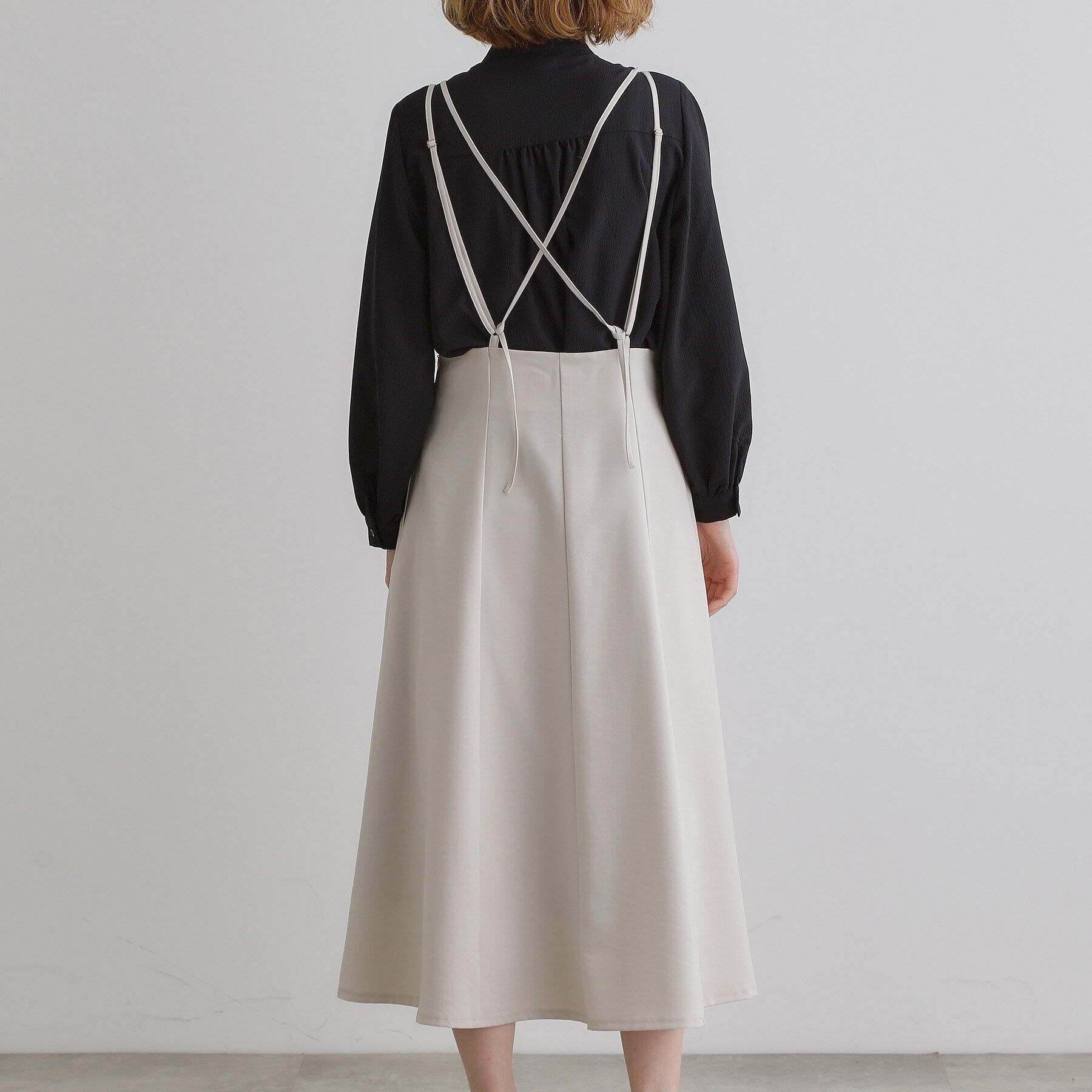 grove「ダブルストラップフレアスカート」|スカート|