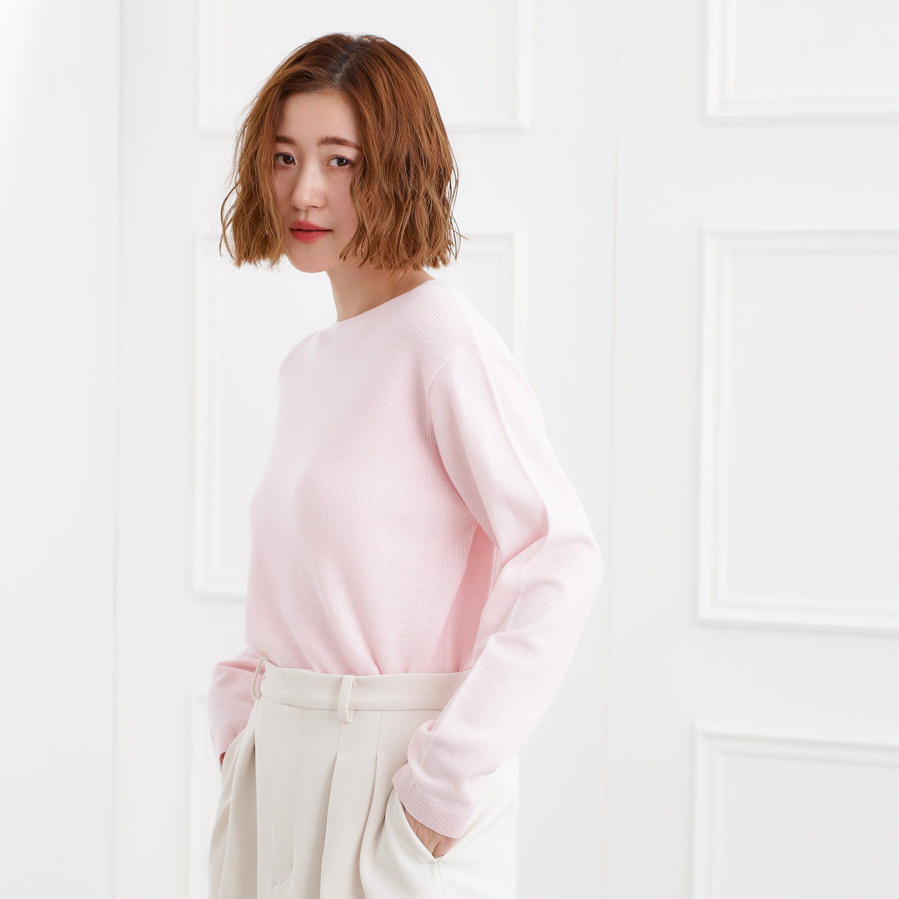 grove「春新色！洗濯機で洗えるベーシックニット【毛玉軽減】」|ニット・セーター|