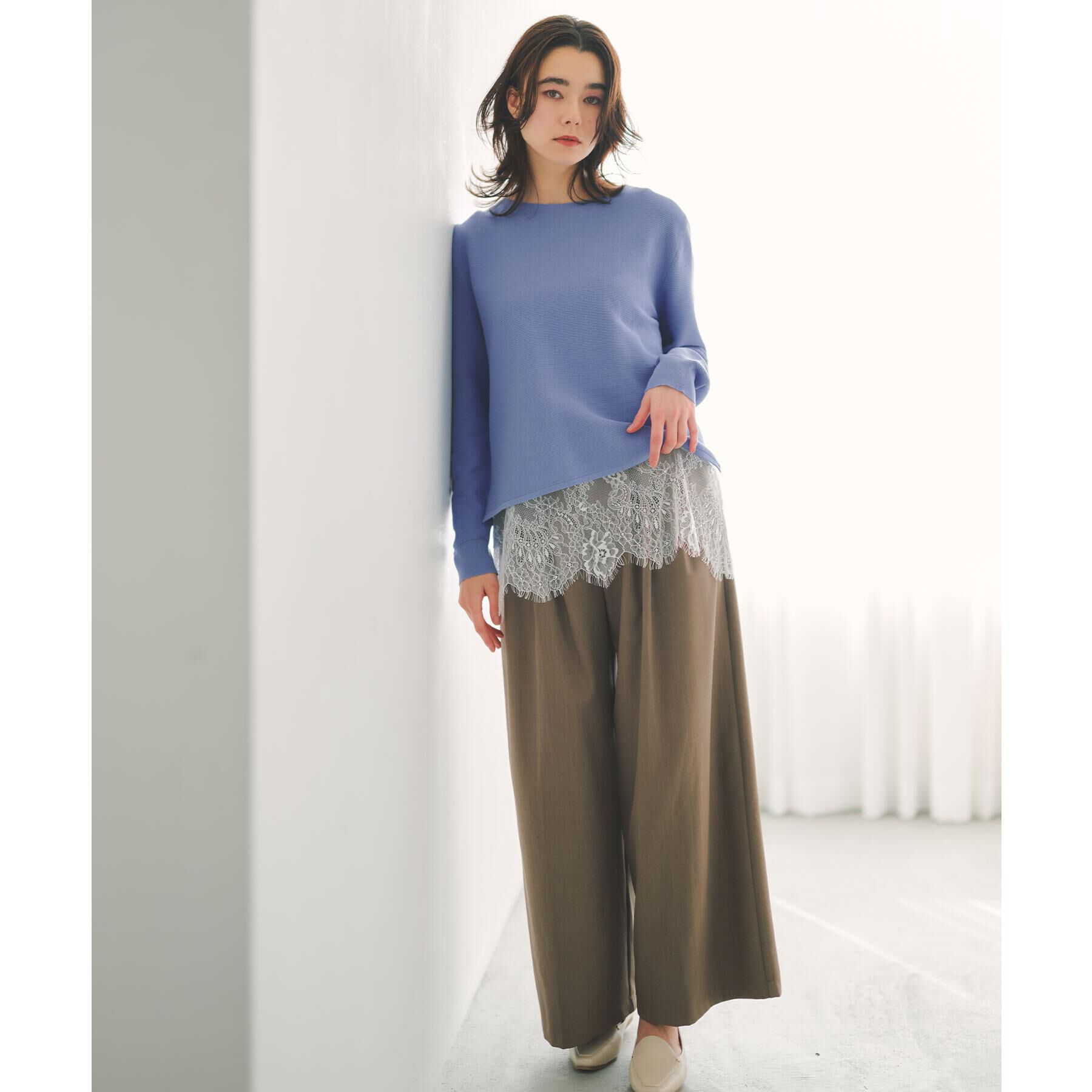 OPAQUE.CLIP「美脚ストレッチ イージータックワイドパンツ【洗濯機OK】」|その他|