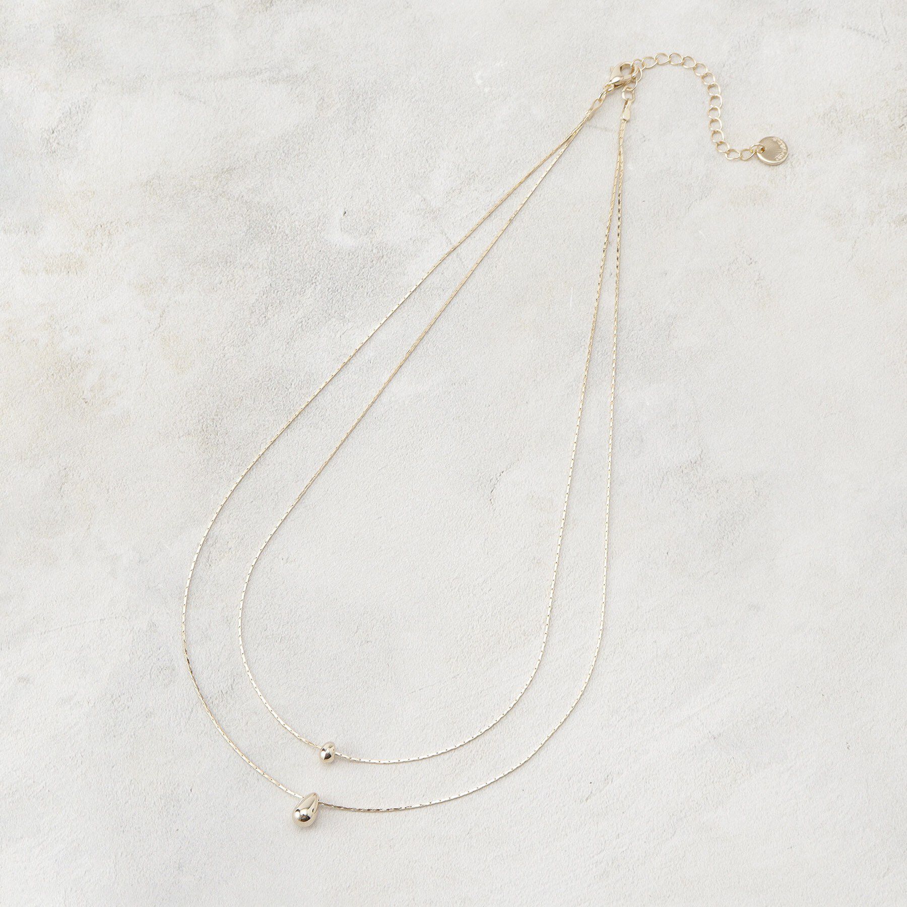 OPAQUE.CLIP「しずく2連ネックレス」|ネックレス|ゴールド(007)