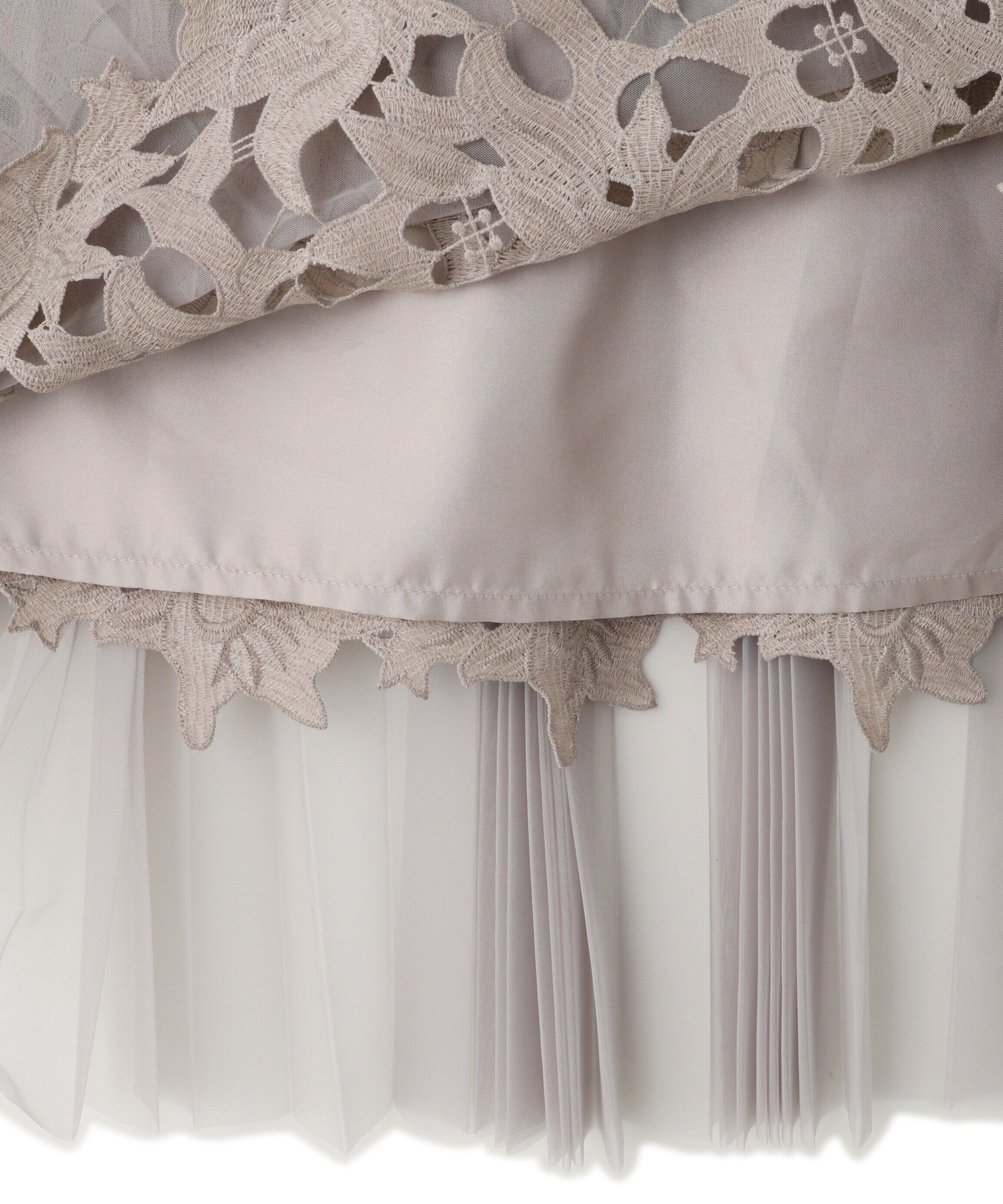  「レースレイヤードチュールスカート」|スカート|