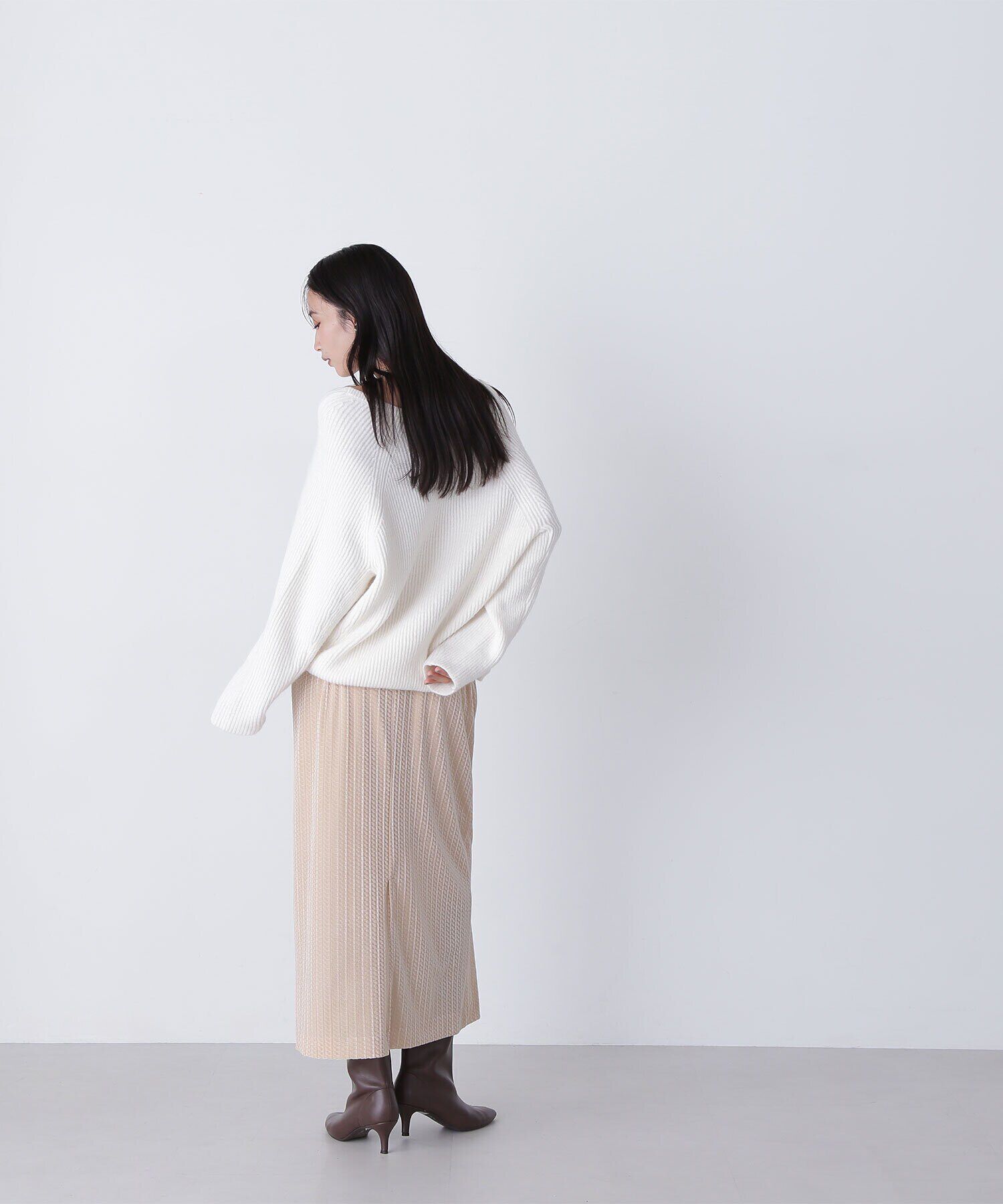  「ベロアジャガードナロースカート」|スカート|