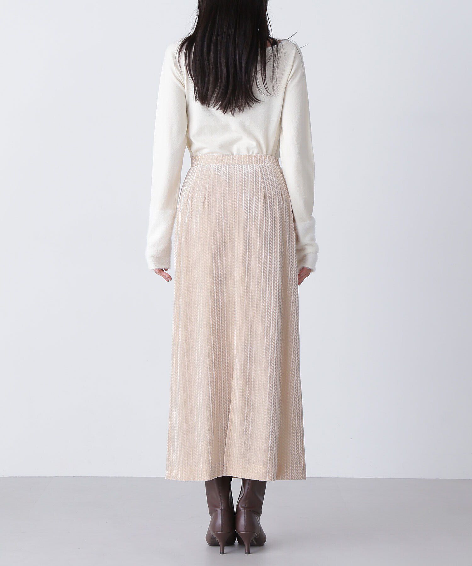  「ベロアジャガードナロースカート」|スカート|