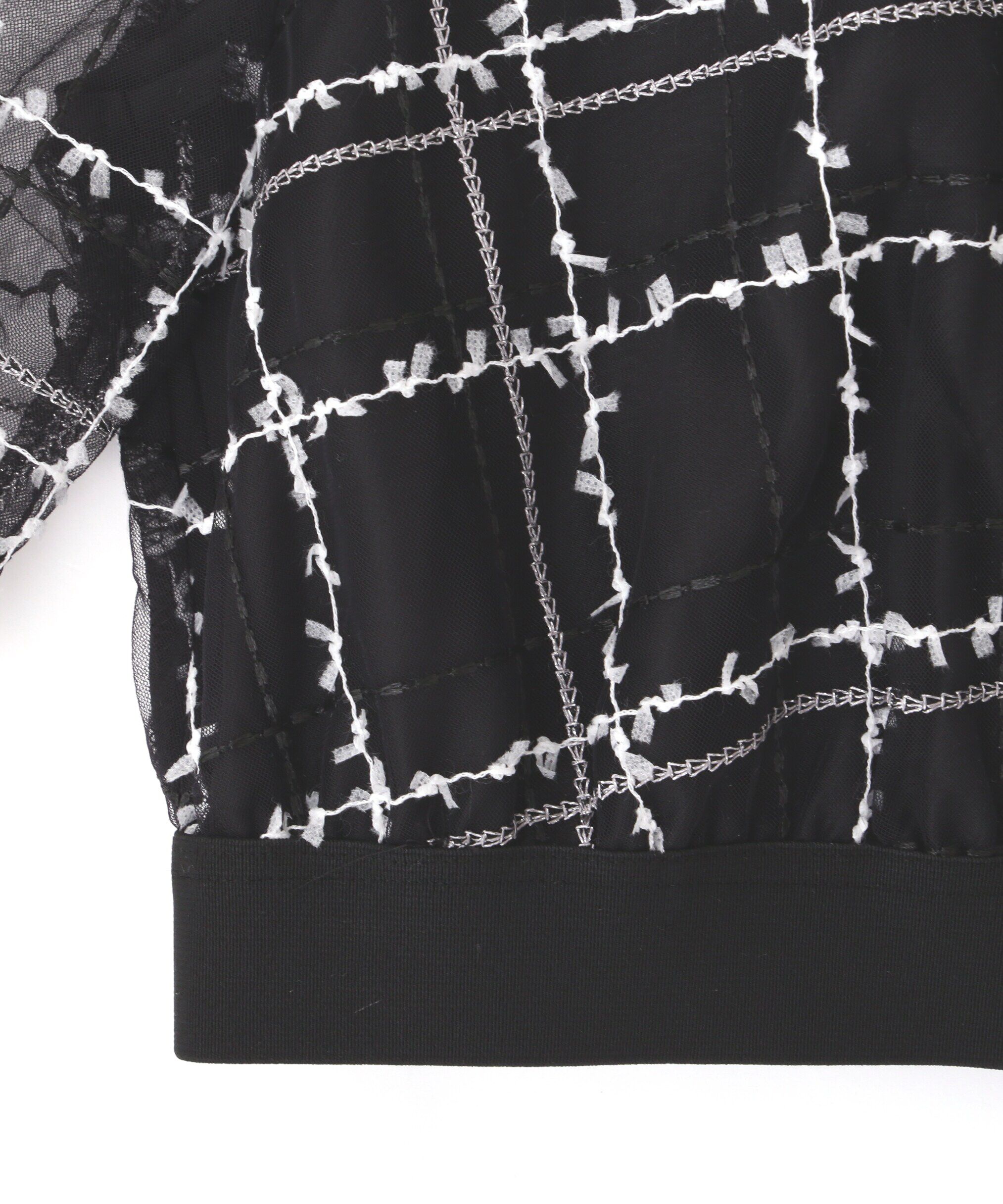  「◇シアーチェックショート丈ブラウス」|シャツ・ブラウス|