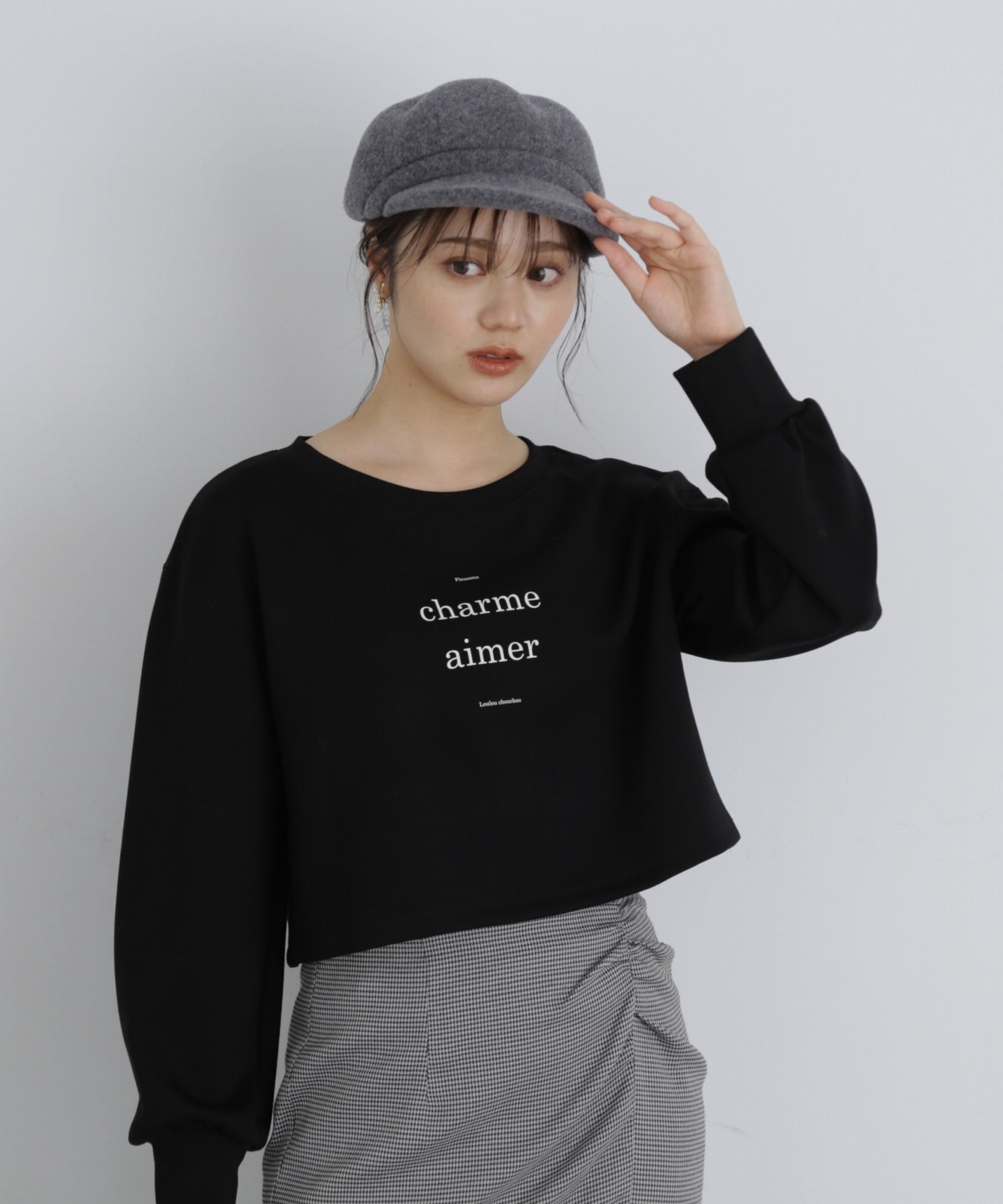 PROPORTION BODY DRESSING「ロゴデザインショート丈プルオーバー」|Tシャツ・カットソー|