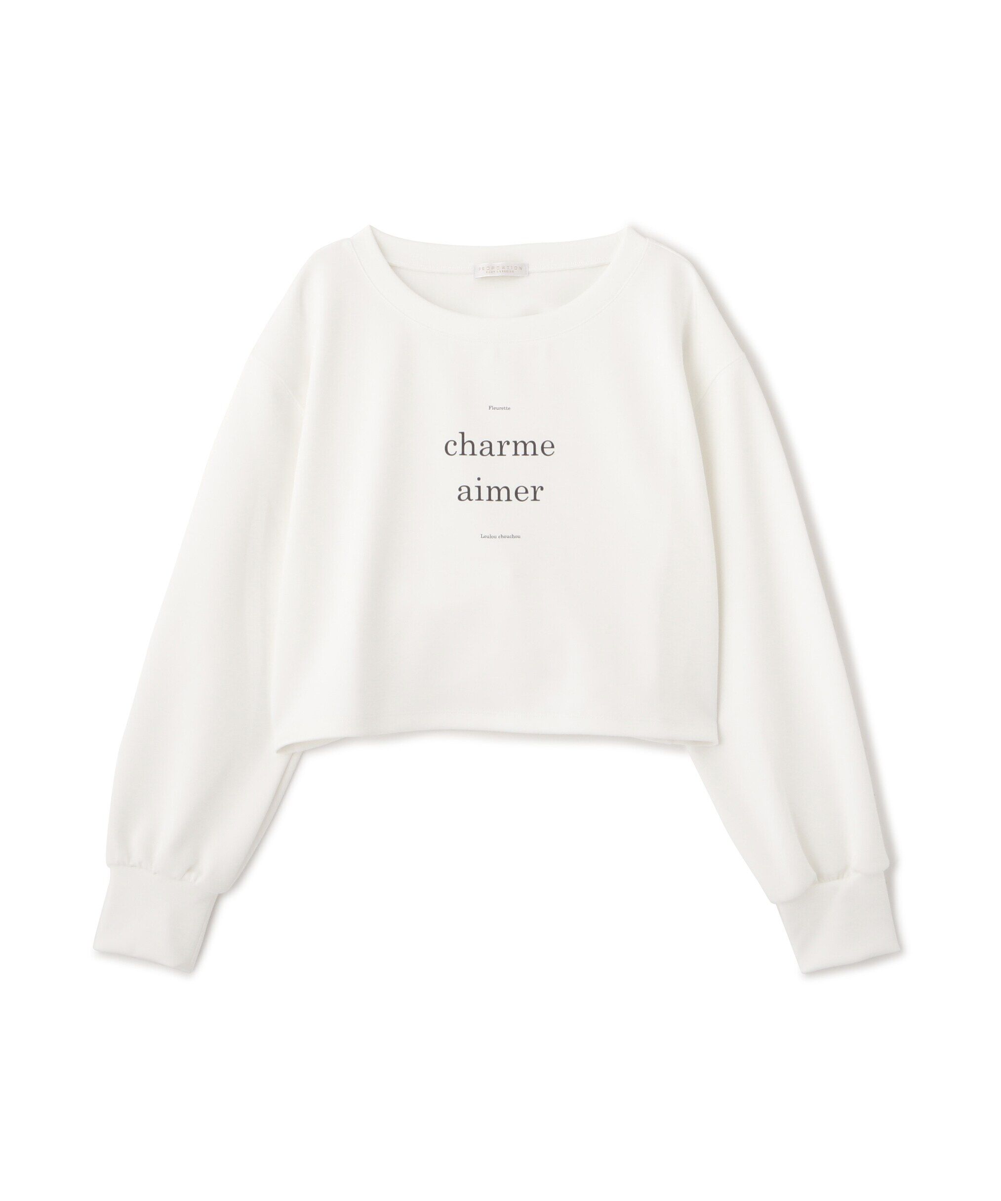 PROPORTION BODY DRESSING「ロゴデザインショート丈プルオーバー」|Tシャツ・カットソー|