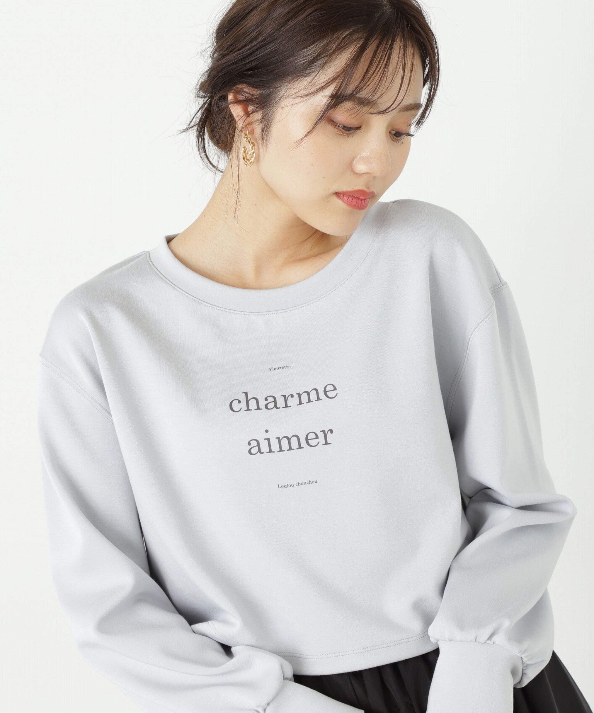 PROPORTION BODY DRESSING「ロゴデザインショート丈プルオーバー」|Tシャツ・カットソー|