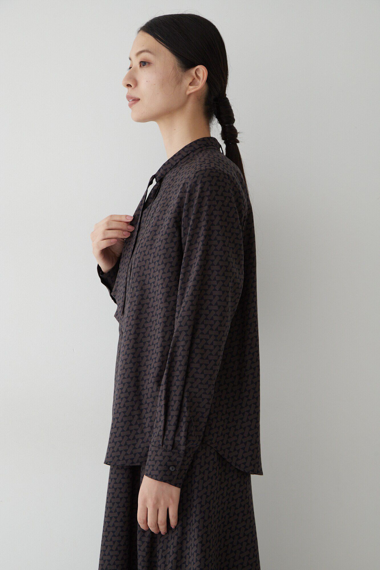  「◆ジオメトリックプリントブラウス」|シャツ・ブラウス|