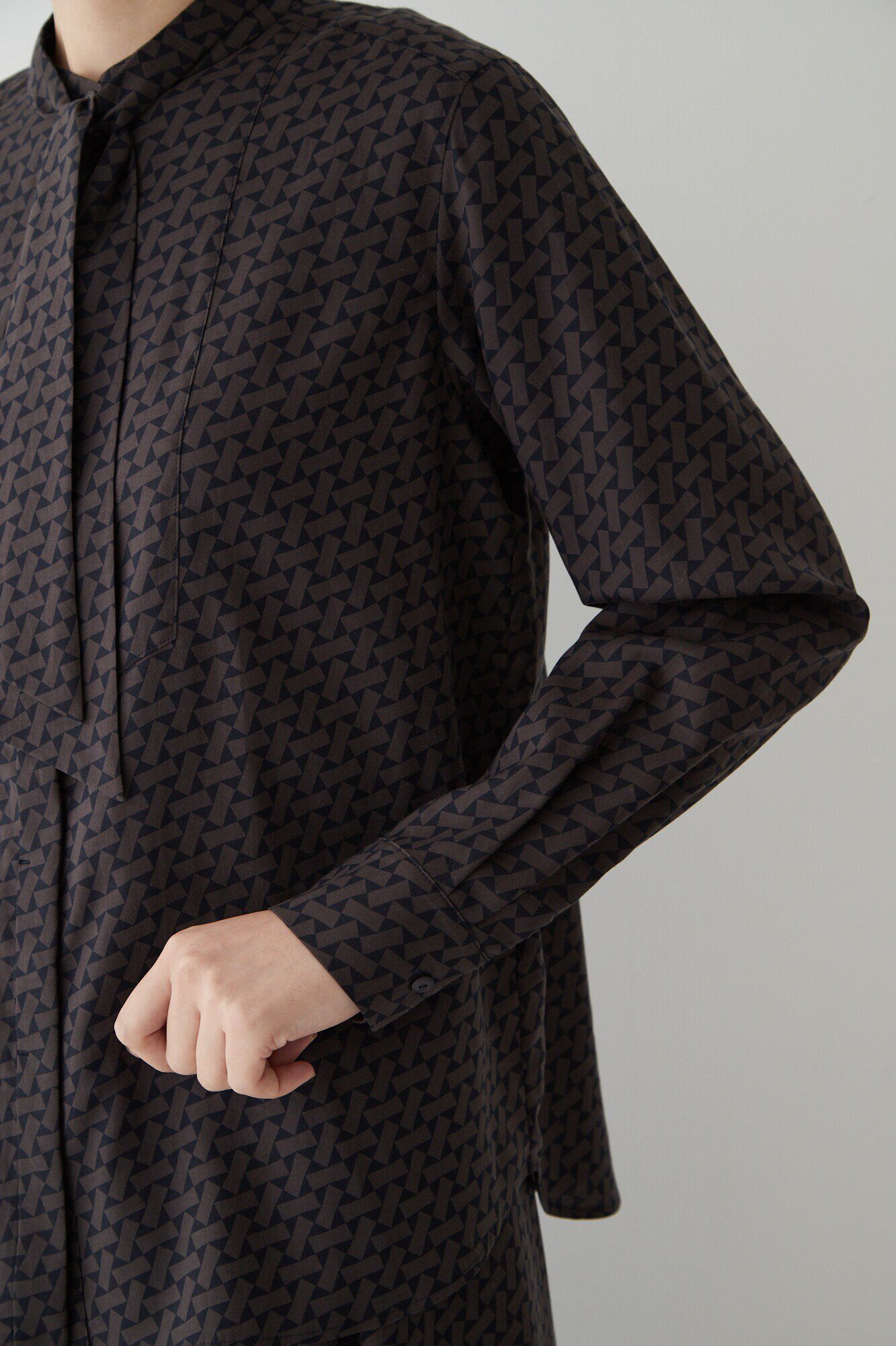  「◆ジオメトリックプリントブラウス」|シャツ・ブラウス|