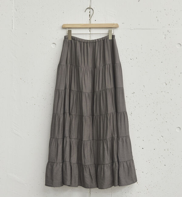 Doux archives「ギャザーティアードスカート」|スカート|GRAY