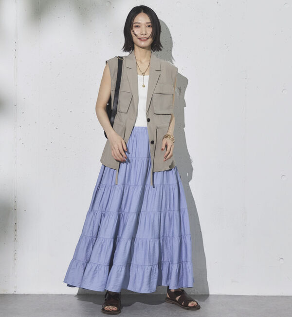 Doux archives「ギャザーティアードスカート」|スカート|