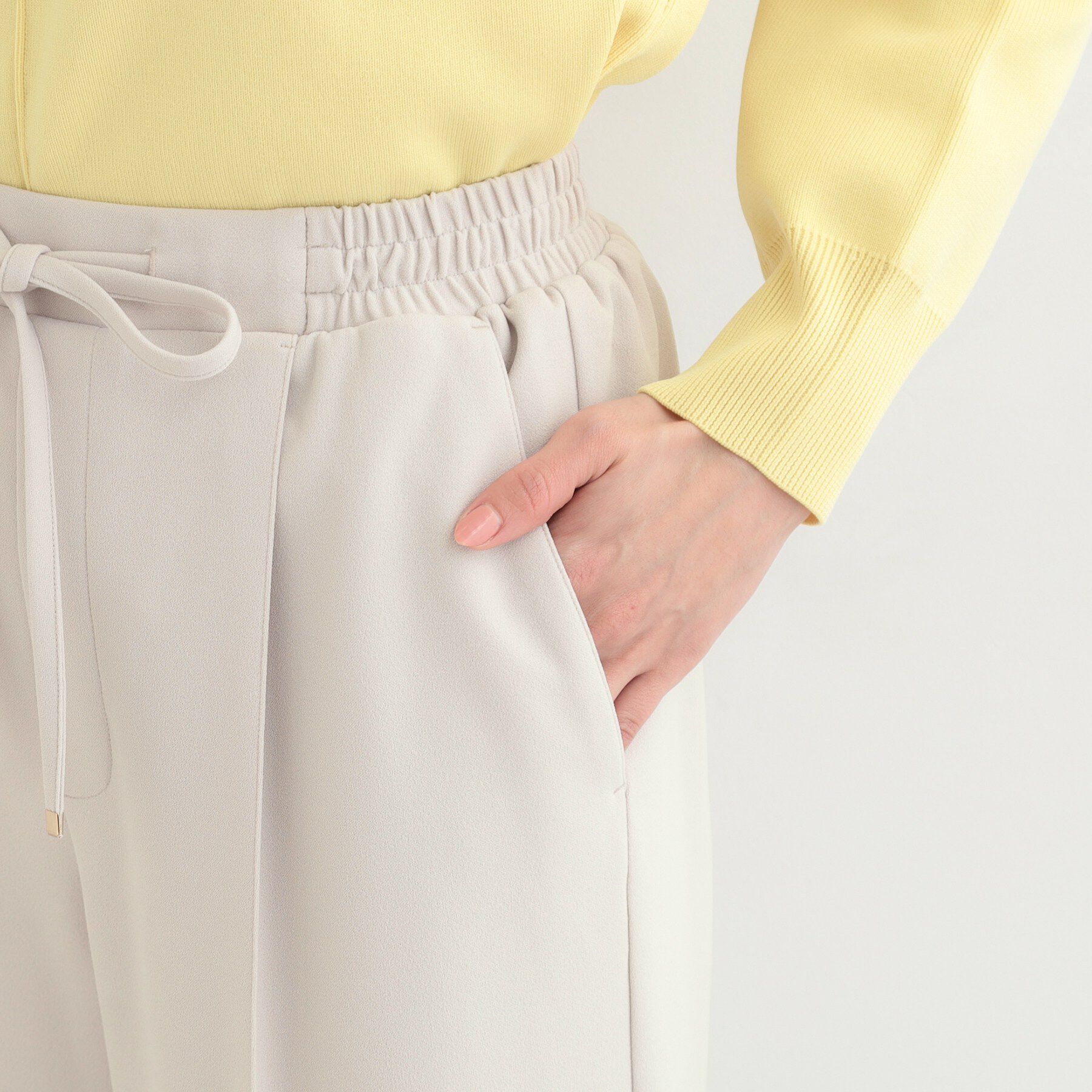 SHOO･LA･RUE「【S-LL/着丈選べる/洗濯後しわになりにくい】スマートに見えるイージーワイドパンツ」|その他|