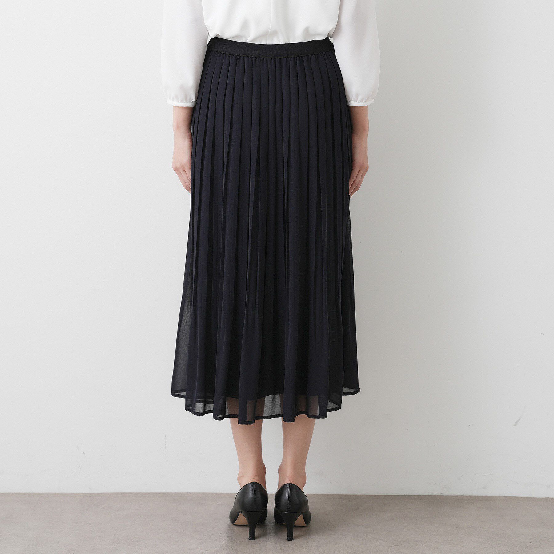 Dessin「【入卒/セレモニー/ウエストゴム/洗える】シフォンプリーツスカート」|スカート|