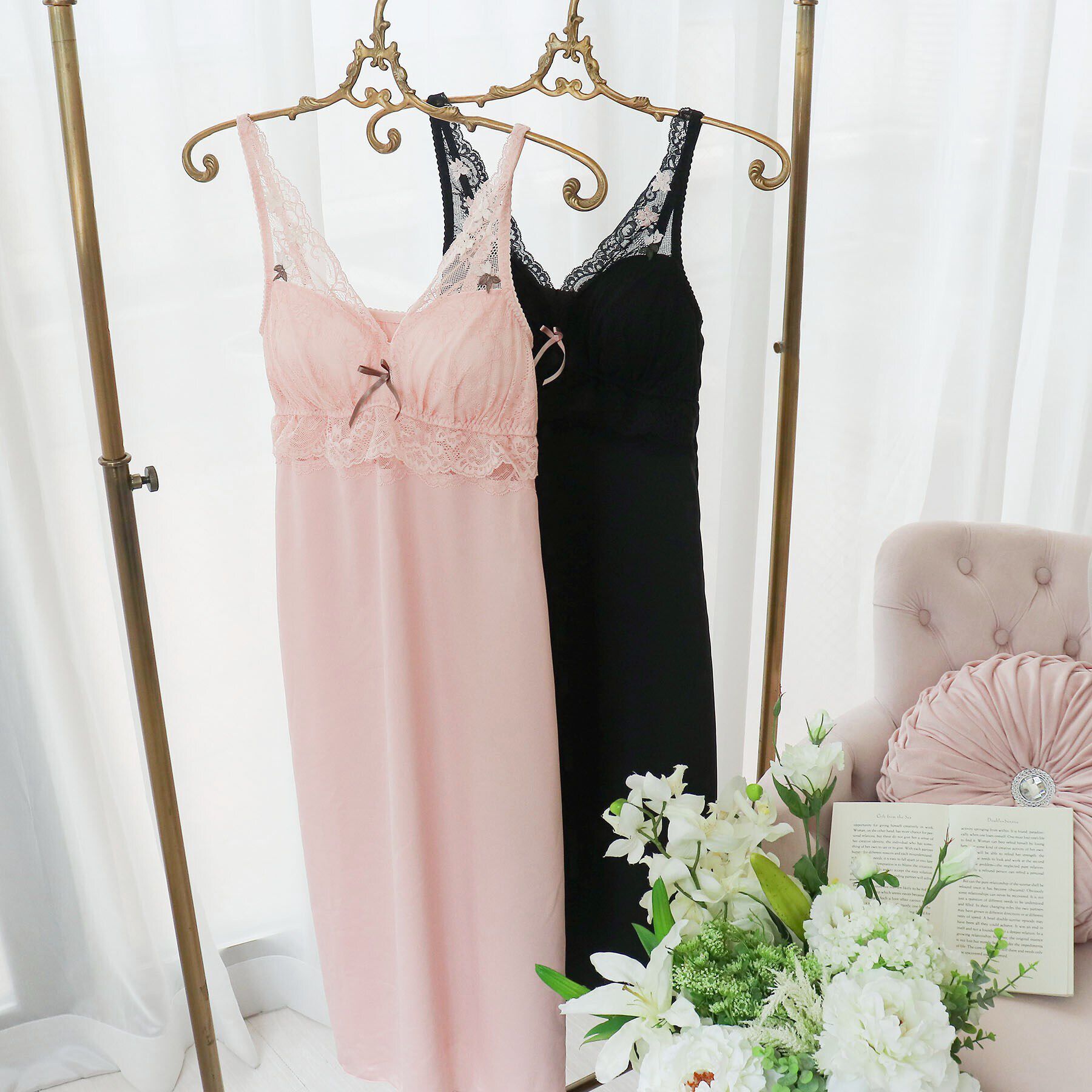 Risa Magli「エルマ カップ付マキシワンピース」|インナー|