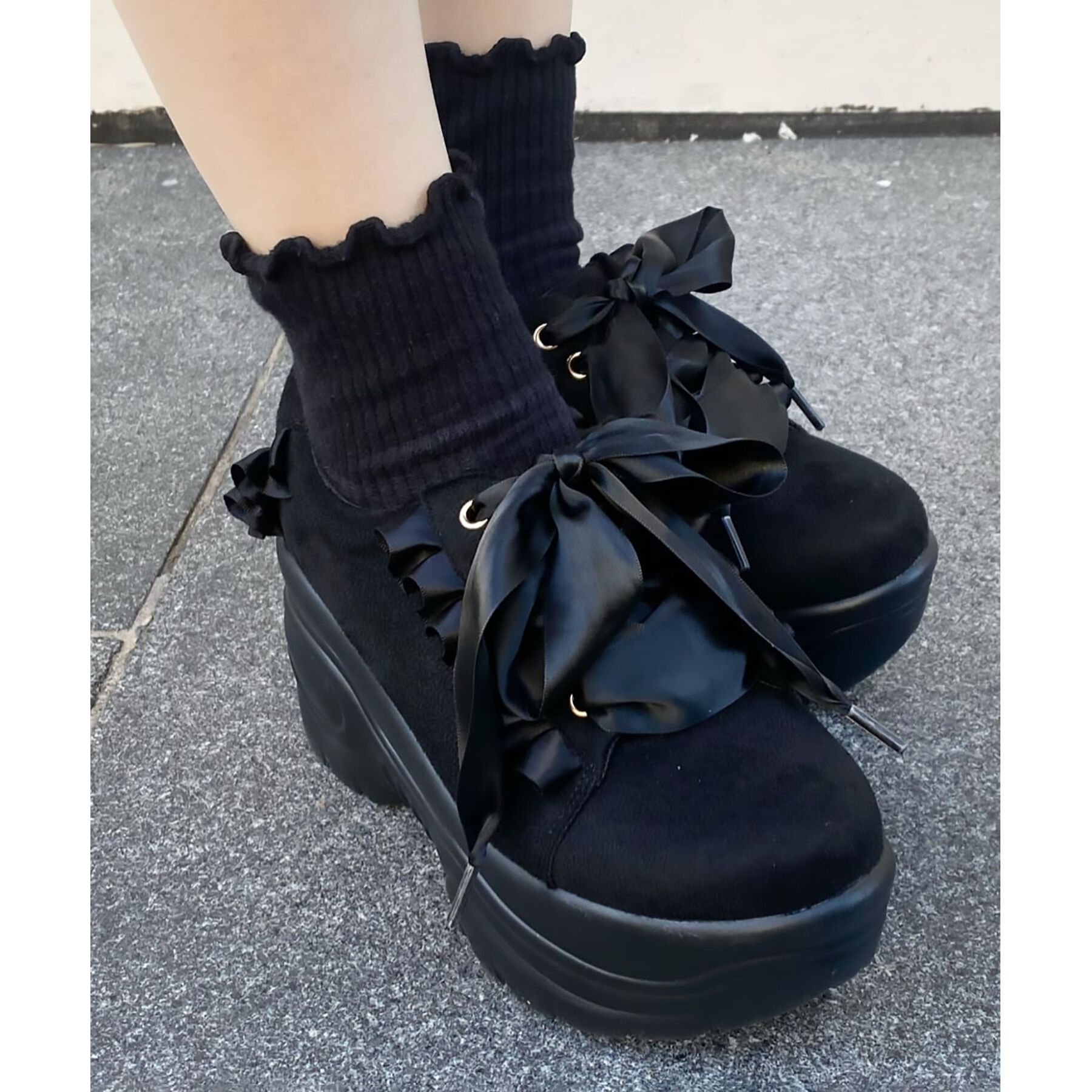 csT&P「厚底フリルスニーカー」|スニーカー|