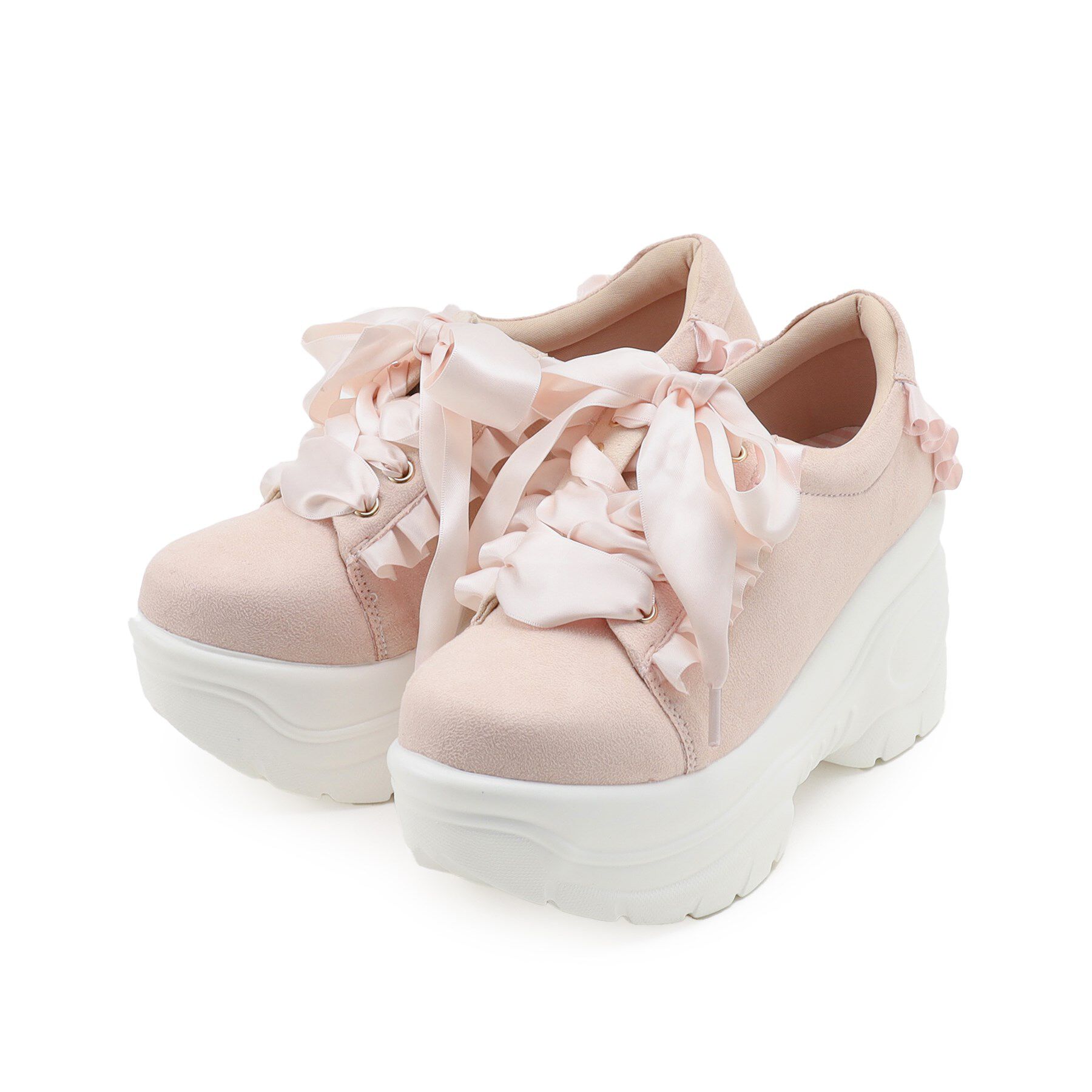 csT&P「厚底フリルスニーカー」|スニーカー|ﾋﾟﾝｸ(172)