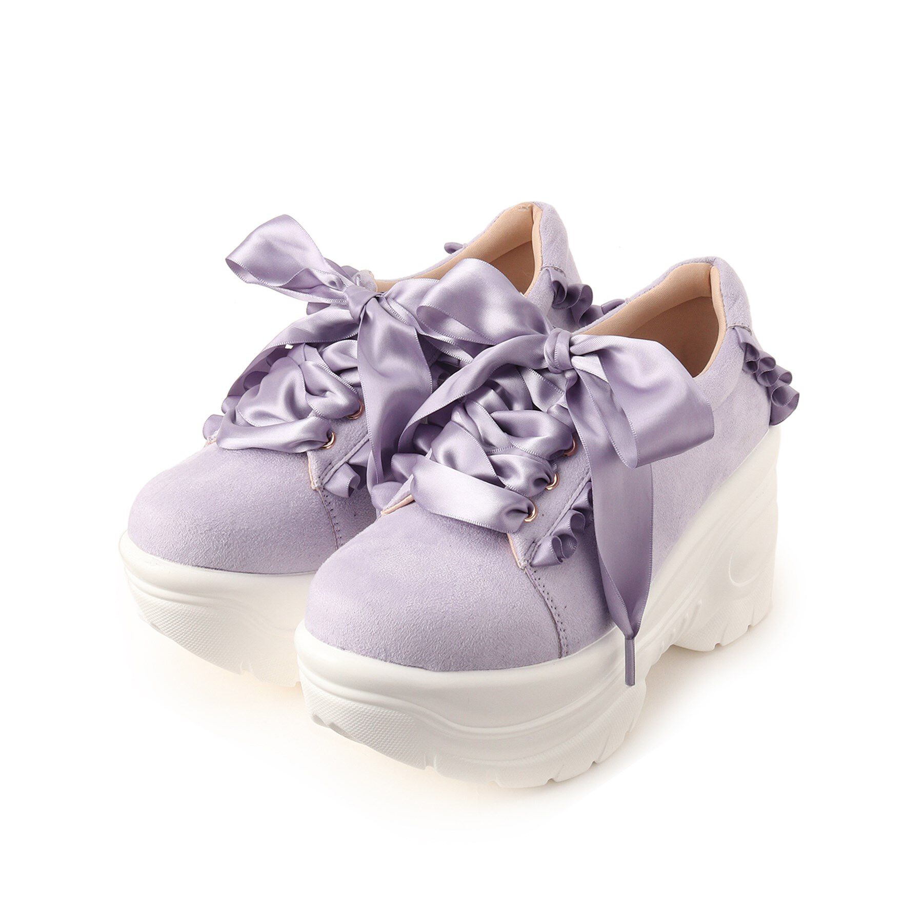 csT&P「厚底フリルスニーカー」|スニーカー|ﾊﾟｰﾌﾟﾙ(183)