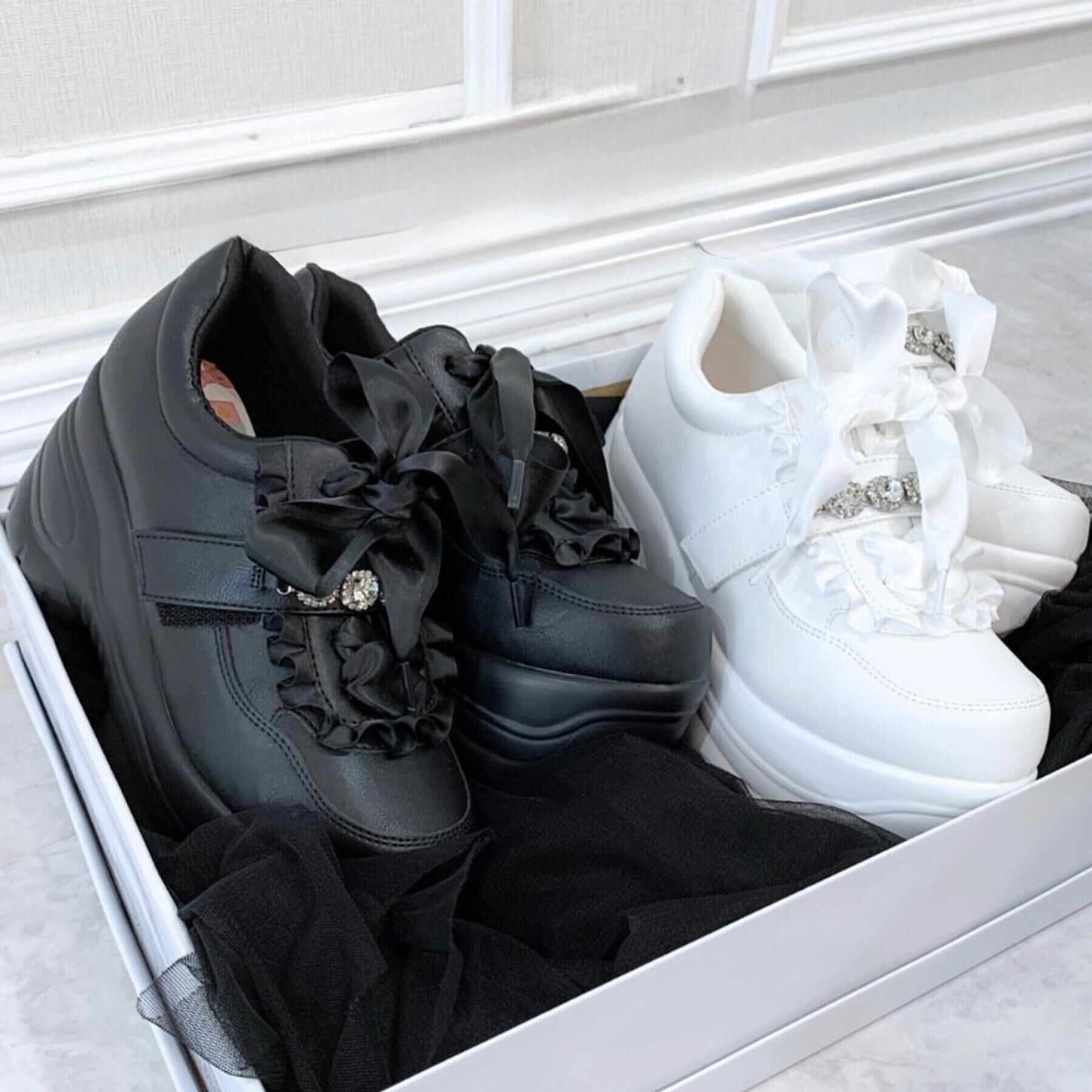 csT&P「厚底キラキラストーン付スニーカー」|スニーカー|