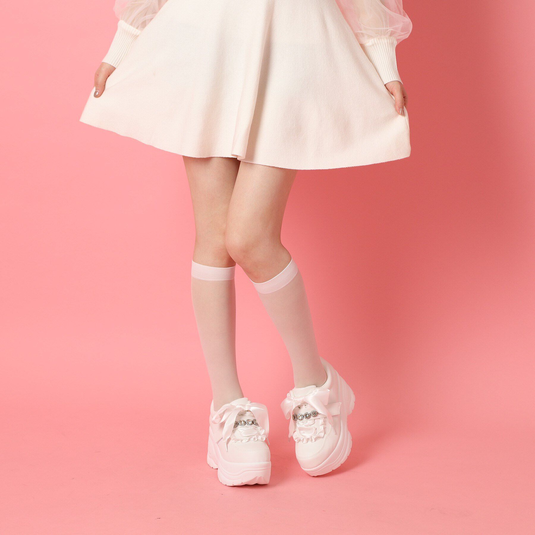 csT&P「厚底キラキラストーン付スニーカー」|スニーカー|