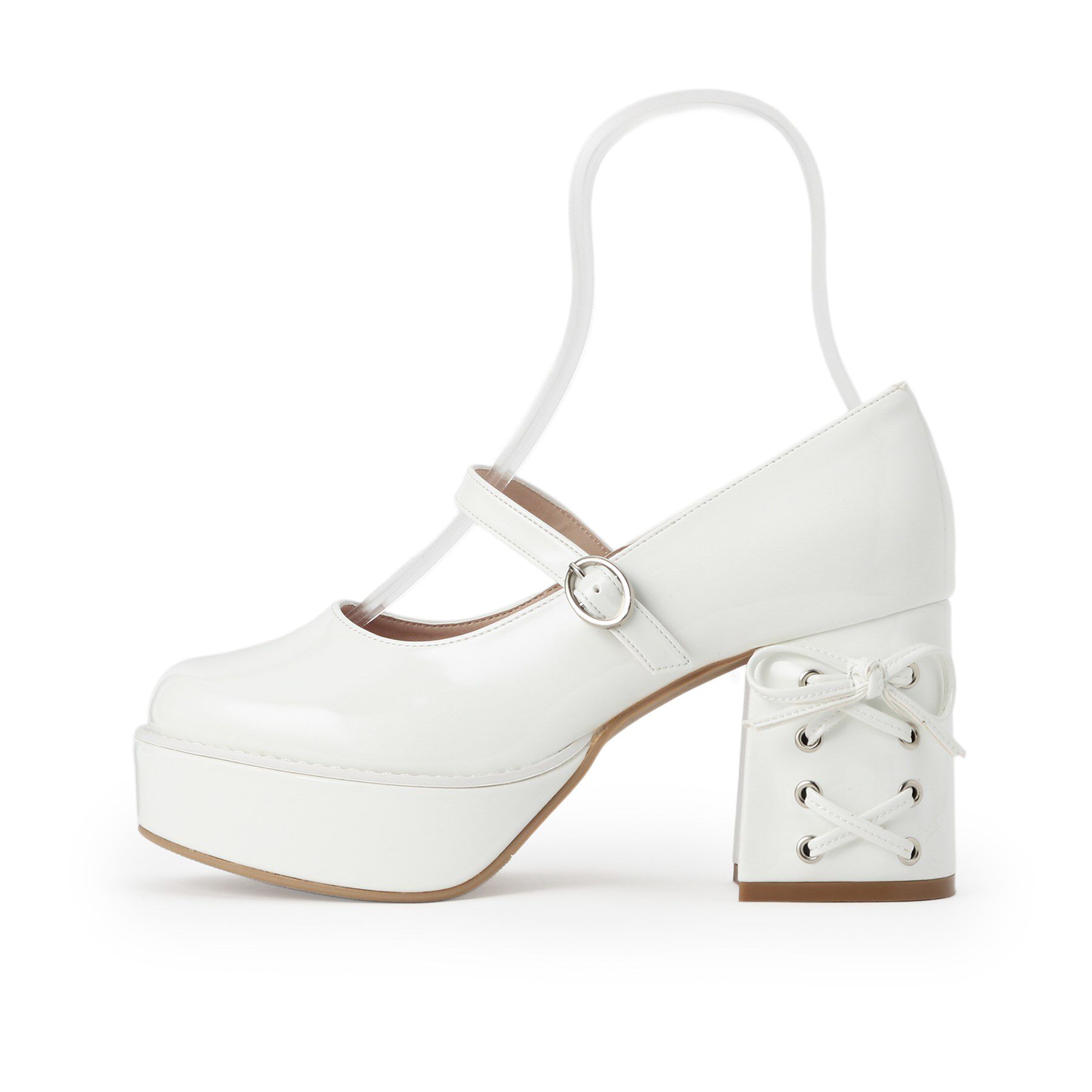 csT&P「厚底ヒールレースアップパンプス」|パンプス|