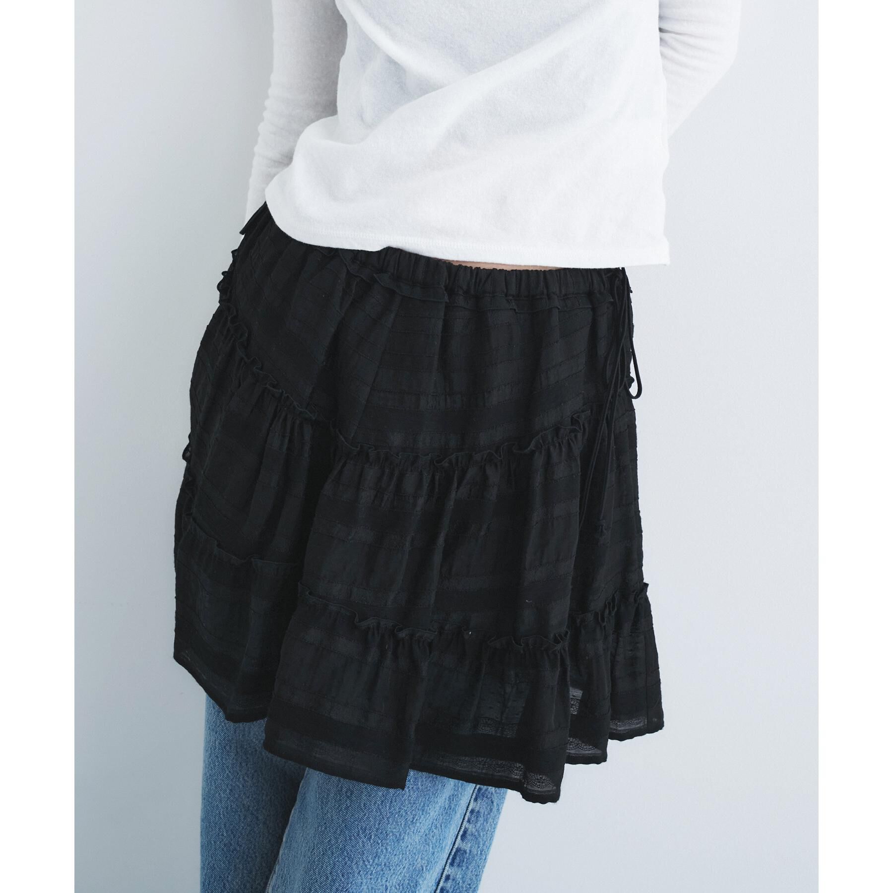 CODE A「dream ruffle lace mini skirt」|スカート|