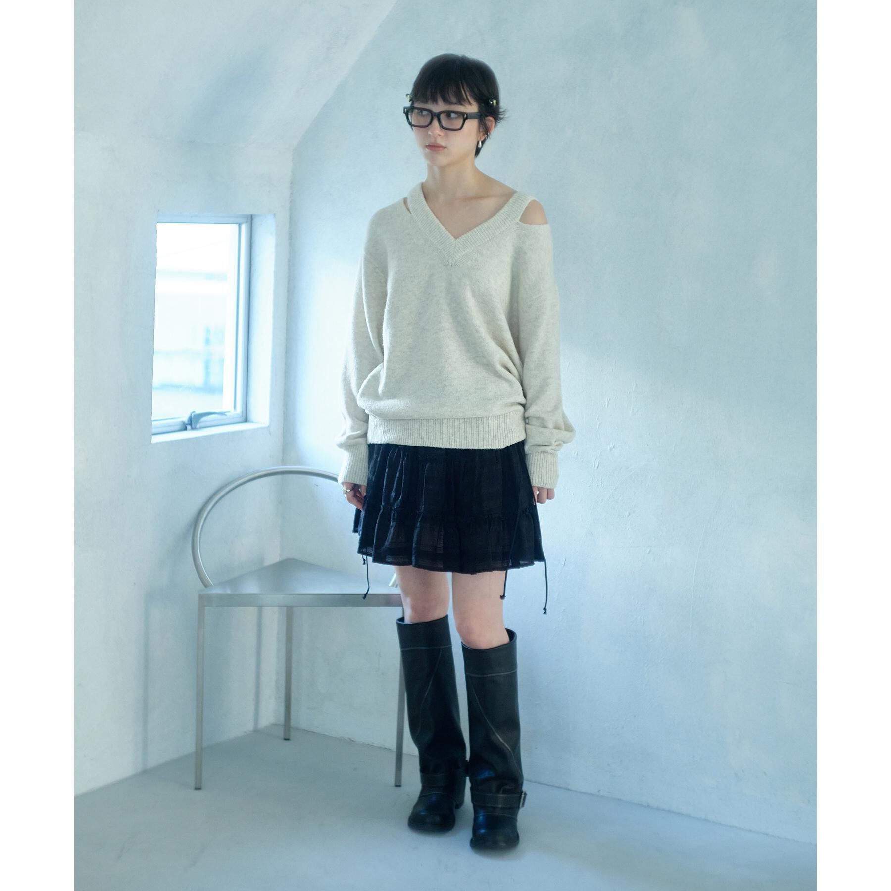 CODE A「dream ruffle lace mini skirt」|スカート|