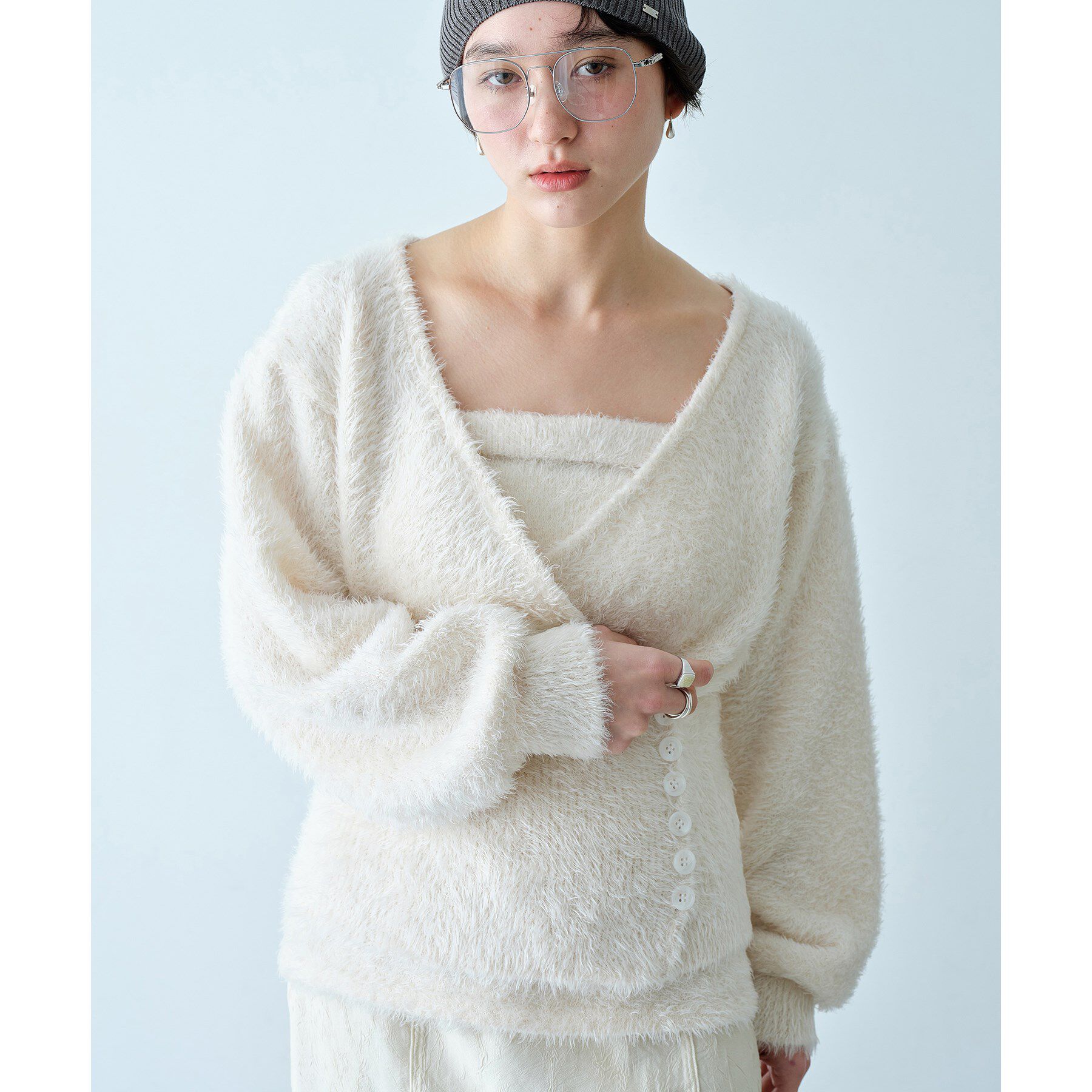 CODE A「feather pullover」|ニット・セーター|オフホワイト(003