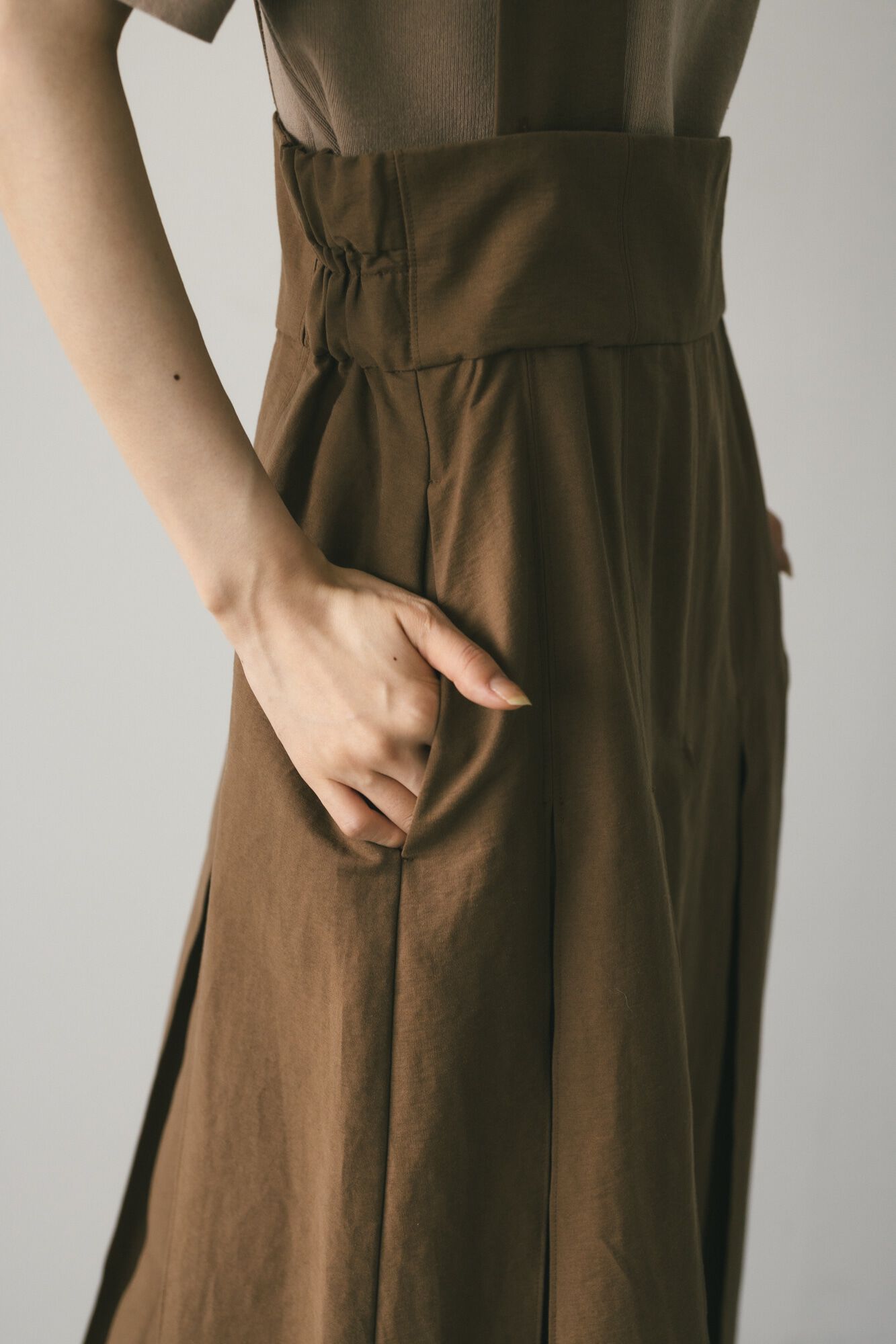 STYLEMIXER「ボックスタックサスペンダースカート」|スカート|