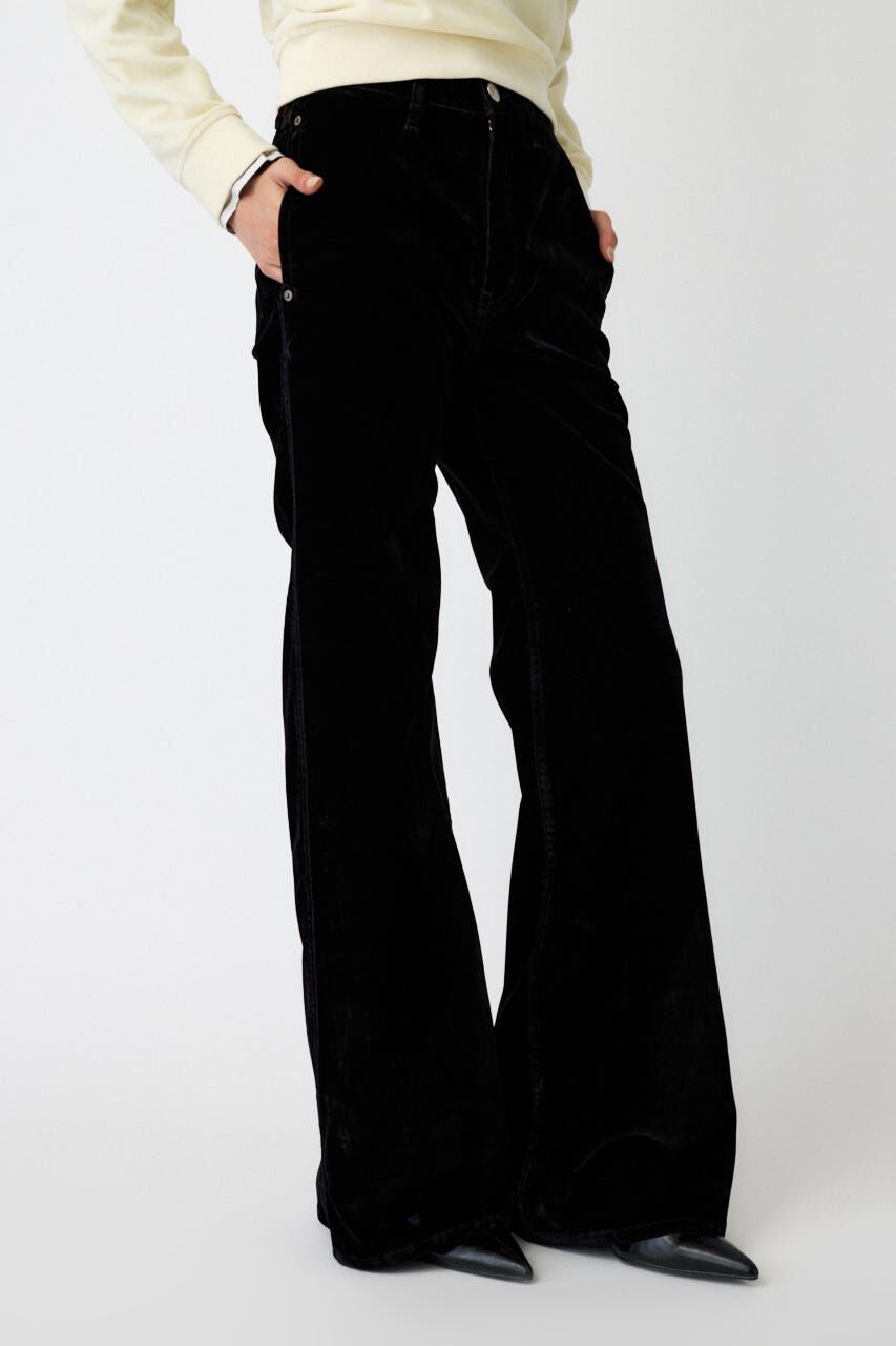 MOUSSY「VELVET LONG LEG フレア」|デニム|