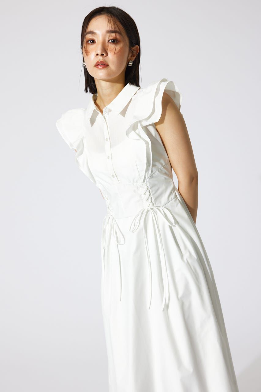 rienda「レースアップフリルワンピース」|ワンピース|