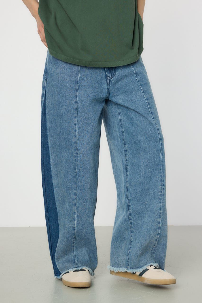 RODEO CROWNS「シームラインワイドデニムパンツ」|デニム|